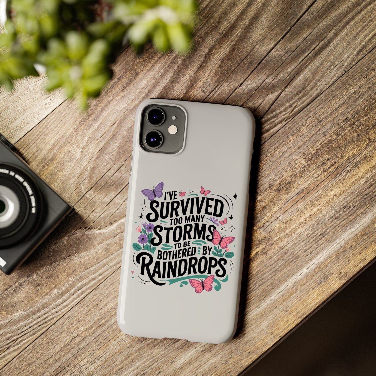 Inspirational Slim Phone Cases, Motivational Phone Cover, Butterfly Phone Case, Perfect Gift for Nature Lovers, Uplifting Phone Accessory