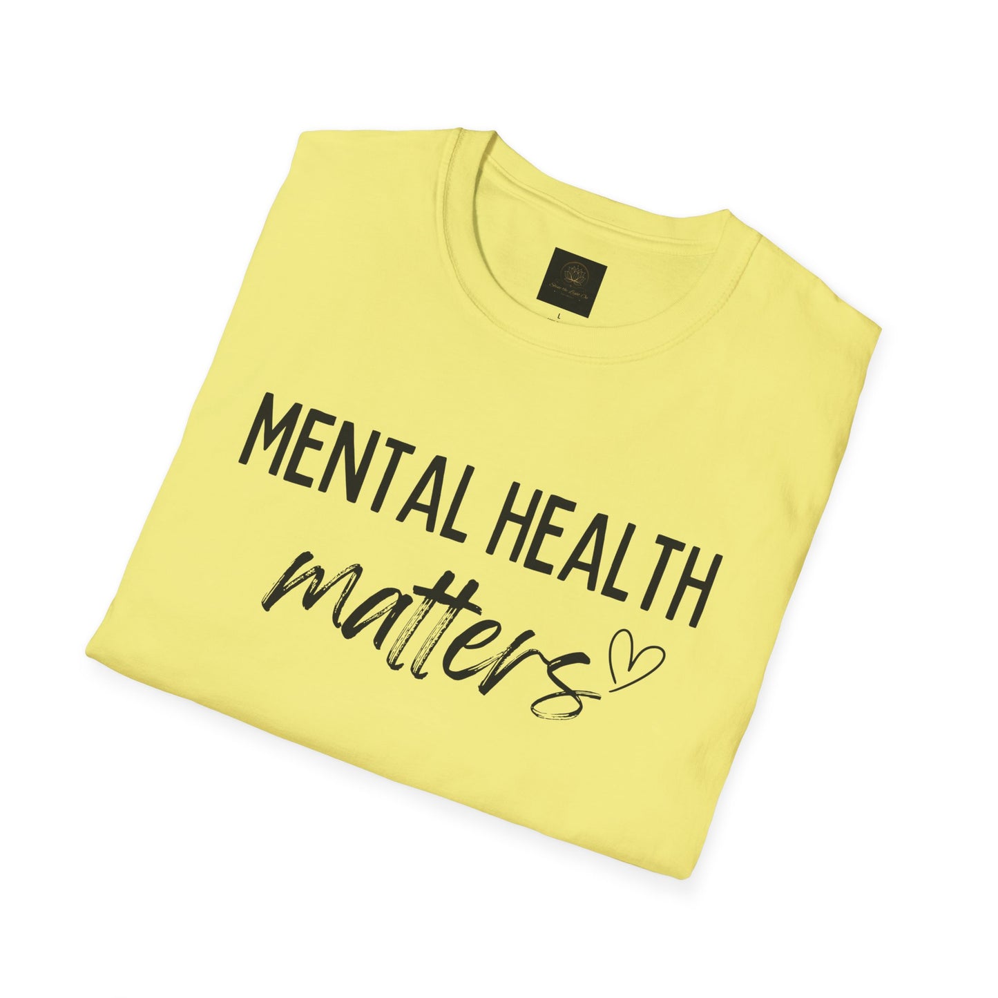 Mental Health Matters Unisex Softstyle T-Shirt, Inspirational Tee, Self-Care Gift, Awareness Apparel, Casual Wear
