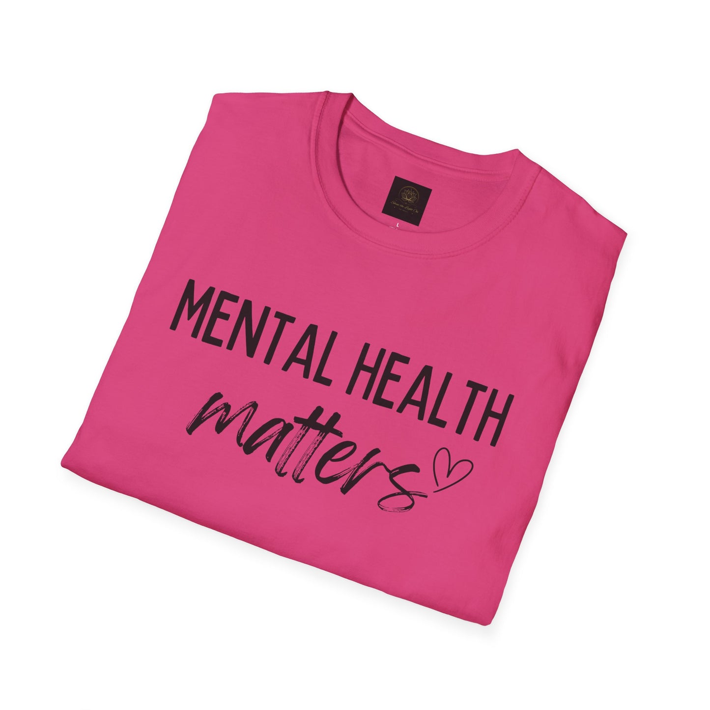Mental Health Matters Unisex Softstyle T-Shirt, Inspirational Tee, Self-Care Gift, Awareness Apparel, Casual Wear