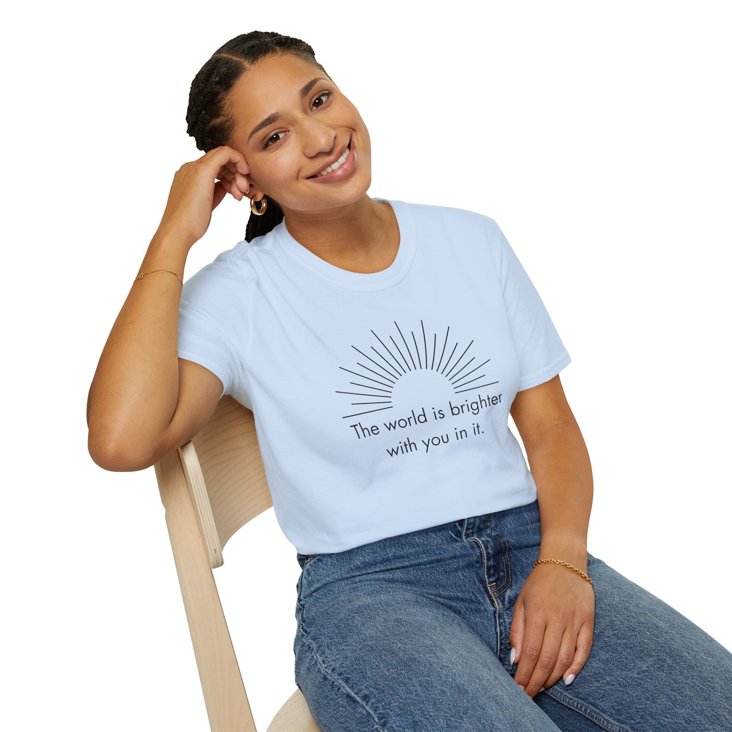 Sunshine Affirmation Unisex T-Shirt, Motivational Tee, Gift for Her, Feel Good Apparel, Inspirational Clothing