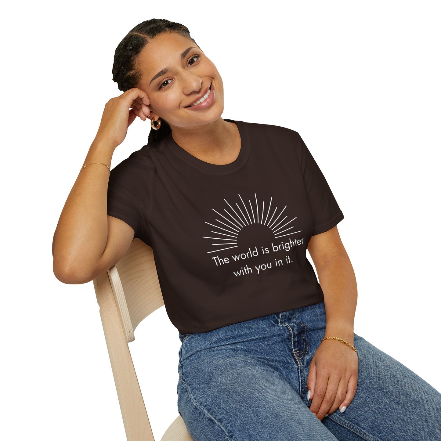 Inspirational Sun Graphic T-Shirt, Positive Quote Tee, Everyday Casual Wear, Gift for Friends, Unisex Apparel
