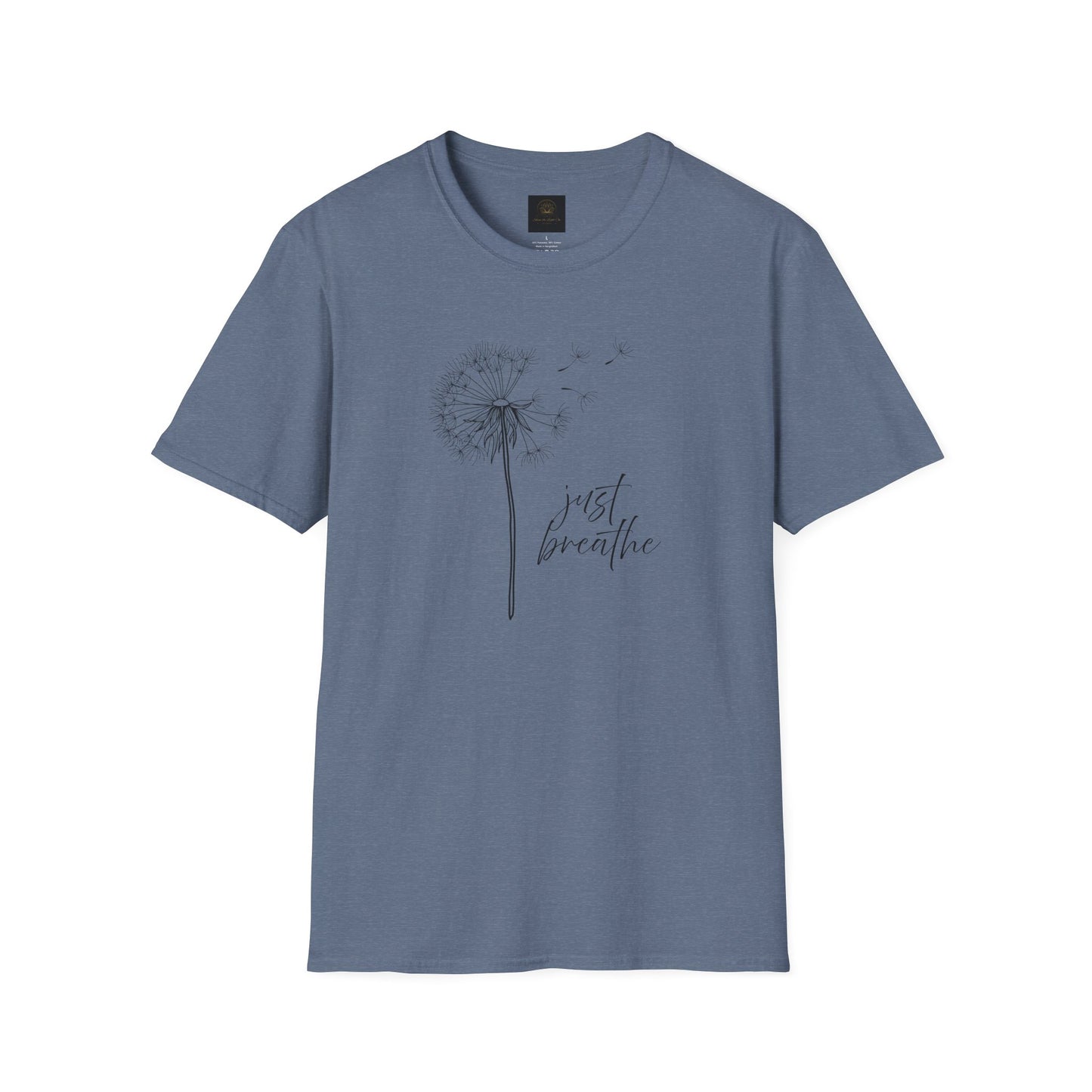 Unisex Softstyle T-Shirt with 'Just Breathe' Design - Relaxed Fit Tee for Mindfulness, Gift for Yoga Lovers, Relaxation Apparel, [...]