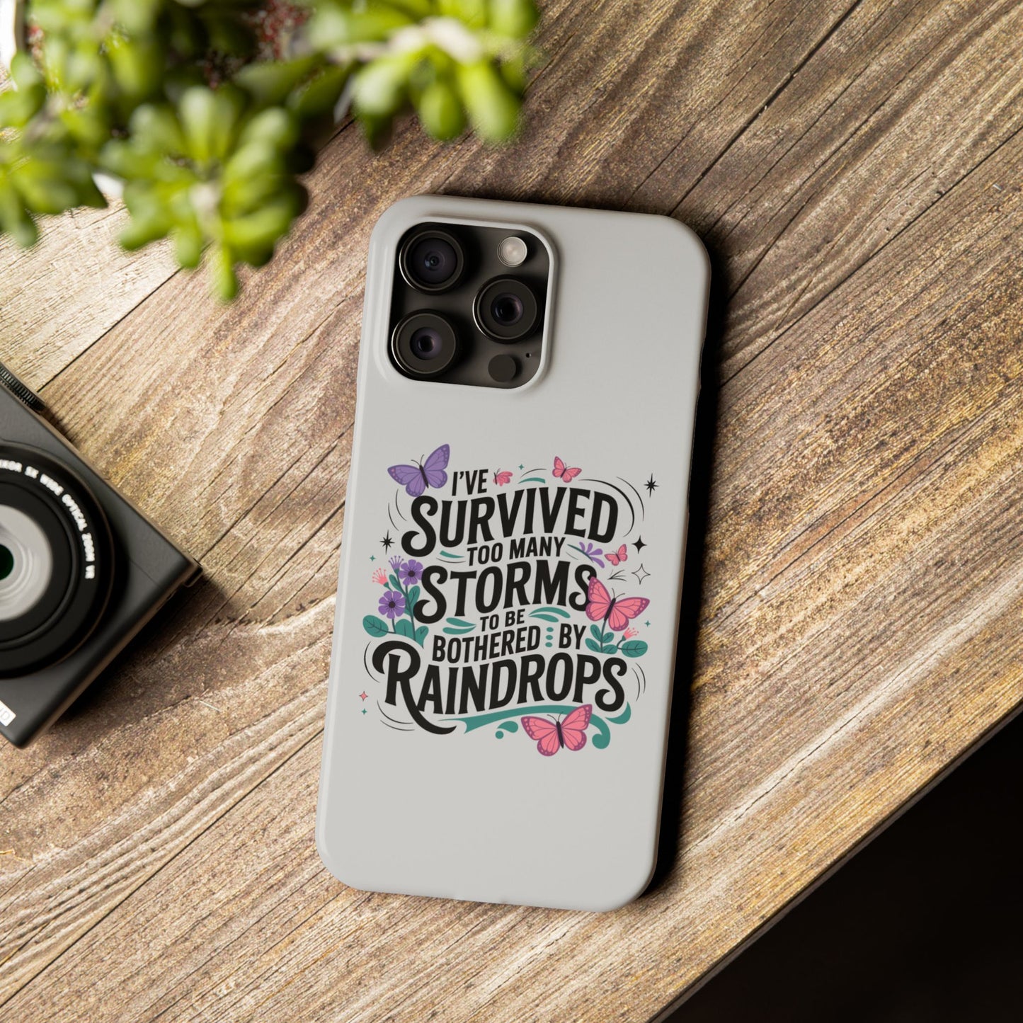 Inspirational Slim Phone Cases, Motivational Phone Cover, Butterfly Phone Case, Perfect Gift for Nature Lovers, Uplifting Phone Accessory