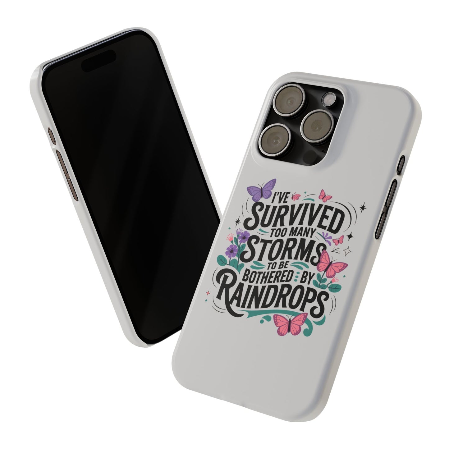 Inspirational Slim Phone Cases, Motivational Phone Cover, Butterfly Phone Case, Perfect Gift for Nature Lovers, Uplifting Phone Accessory
