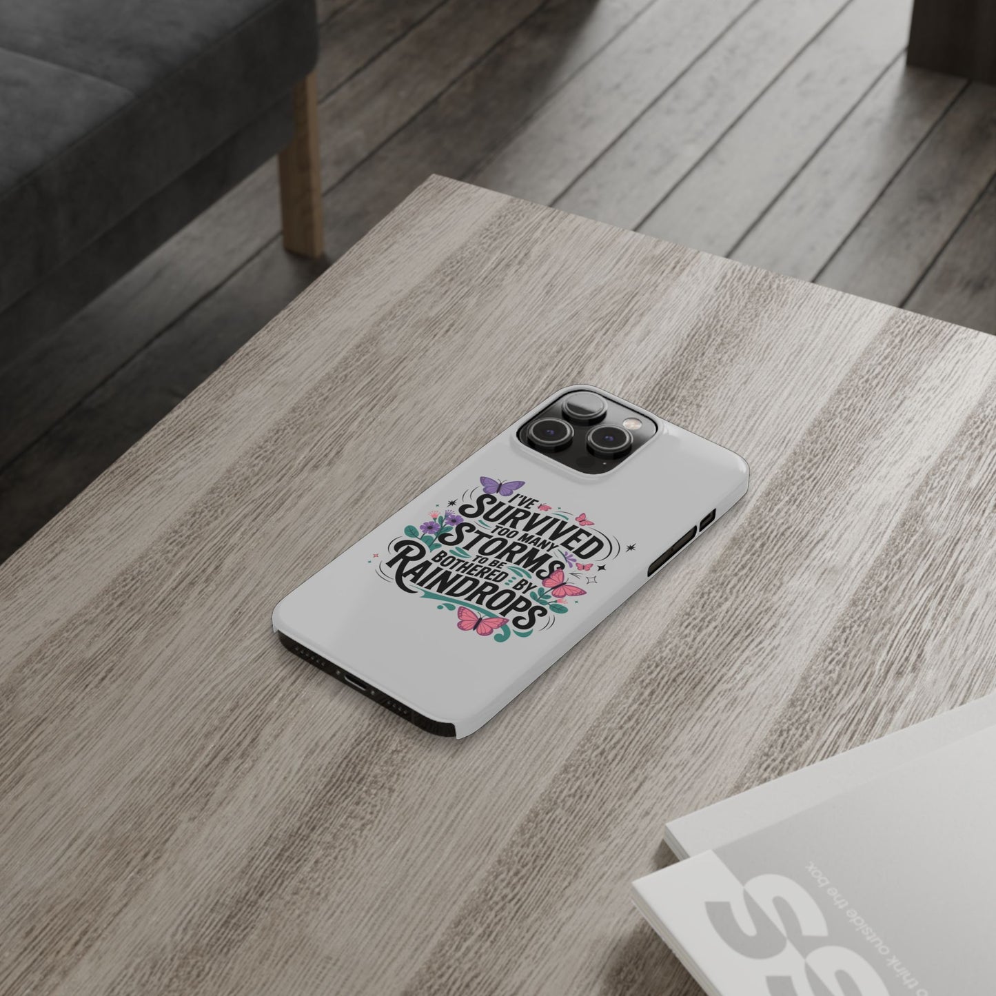 Inspirational Slim Phone Cases, Motivational Phone Cover, Butterfly Phone Case, Perfect Gift for Nature Lovers, Uplifting Phone Accessory