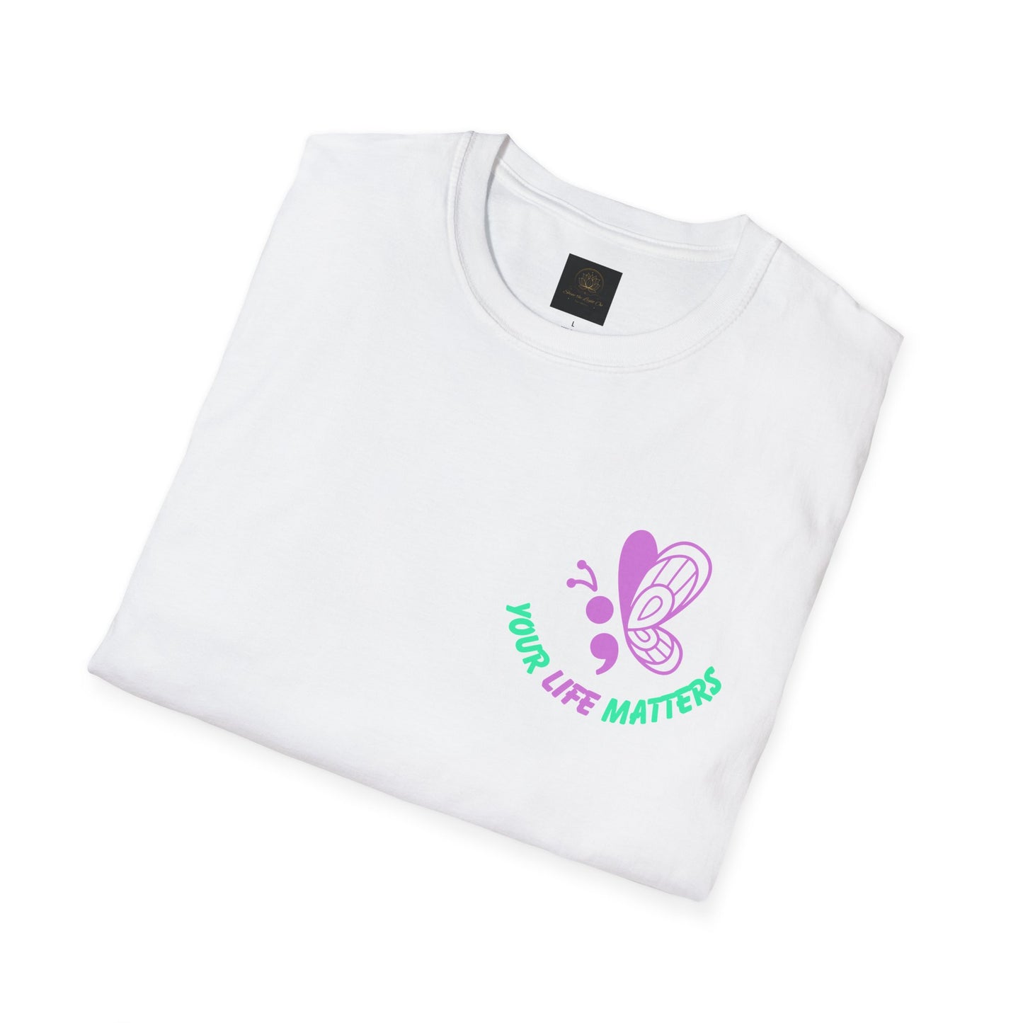 Butterfly Awareness T-Shirt | Unisex Softstyle Tee | No Story Should End Too Soon | Inspirational Gift for Support, Hope, and Remembrance