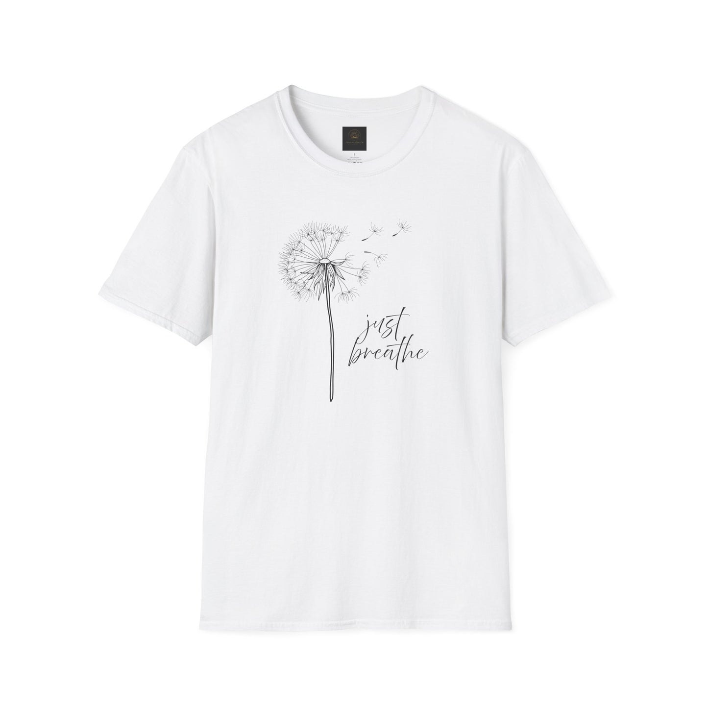 Unisex Softstyle T-Shirt with 'Just Breathe' Design - Relaxed Fit Tee for Mindfulness, Gift for Yoga Lovers, Relaxation Apparel, [...]