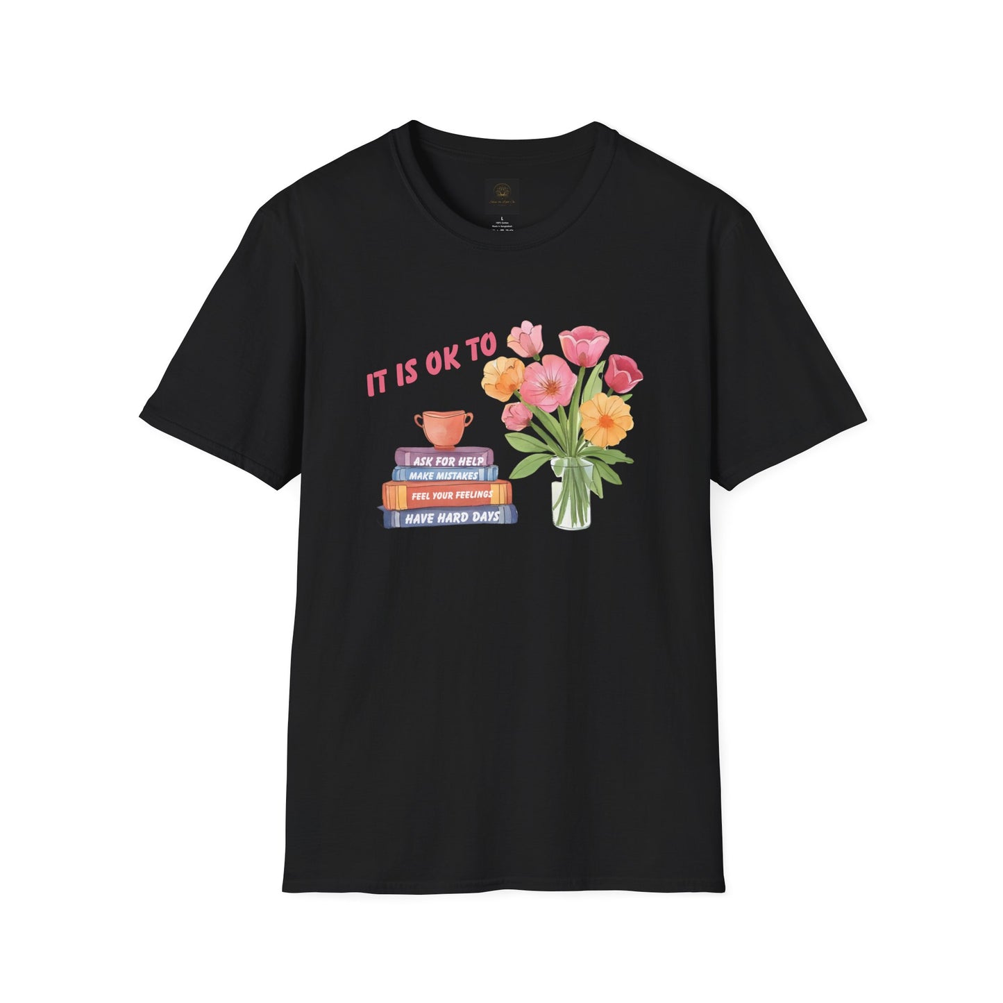 Floral Inspirational T-Shirt, Cozy Gift for Book Lovers, Spring Fashion, Encouraging Tee, Perfect for Mother's Day