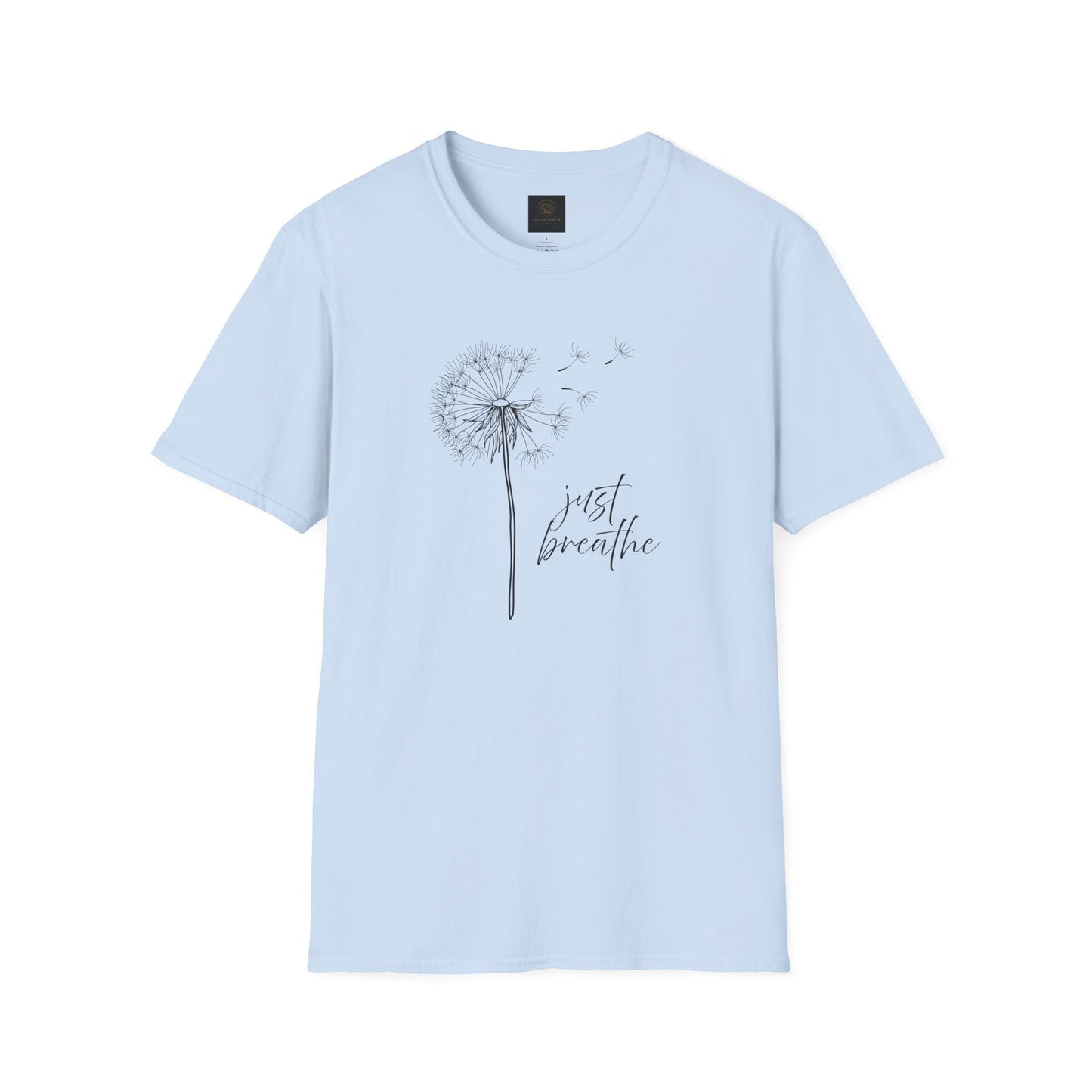 Unisex Softstyle T-Shirt with 'Just Breathe' Design - Relaxed Fit Tee for Mindfulness, Gift for Yoga Lovers, Relaxation Apparel, [...]