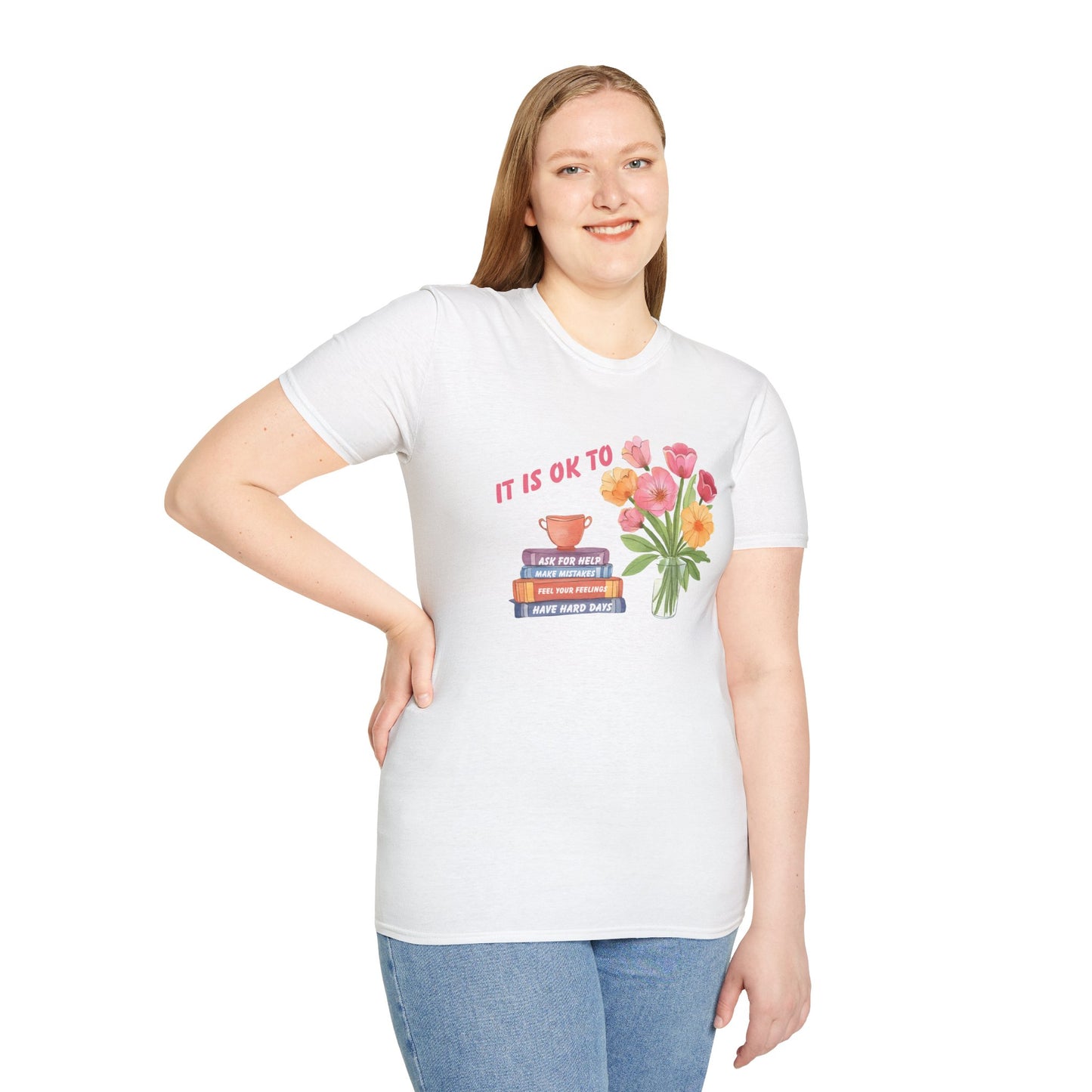 Floral Inspirational T-Shirt, Cozy Gift for Book Lovers, Spring Fashion, Encouraging Tee, Perfect for Mother's Day