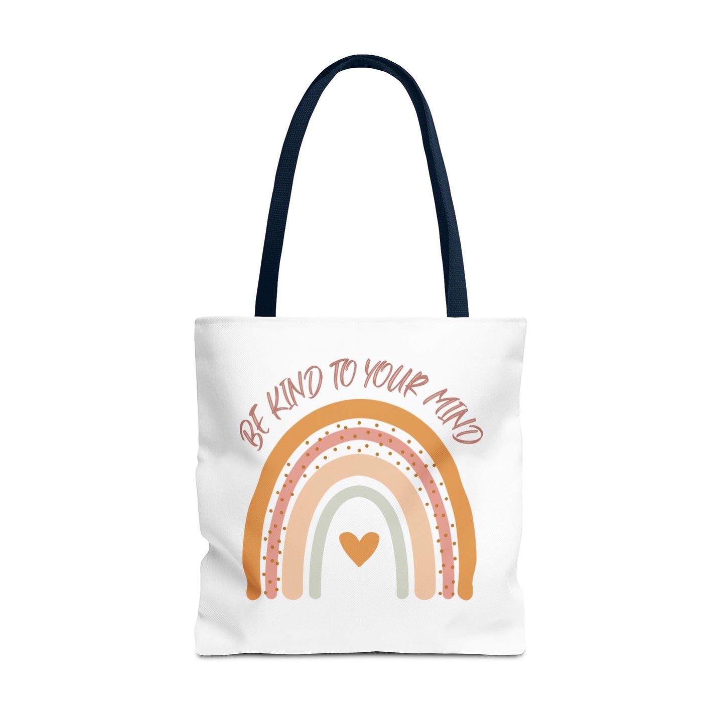 Rainbow Motivational Tote Bag, Eco-Friendly Shopper, Mindfulness Gift, Everyday Carryall, Inspirational Bag, Cute Rainbows