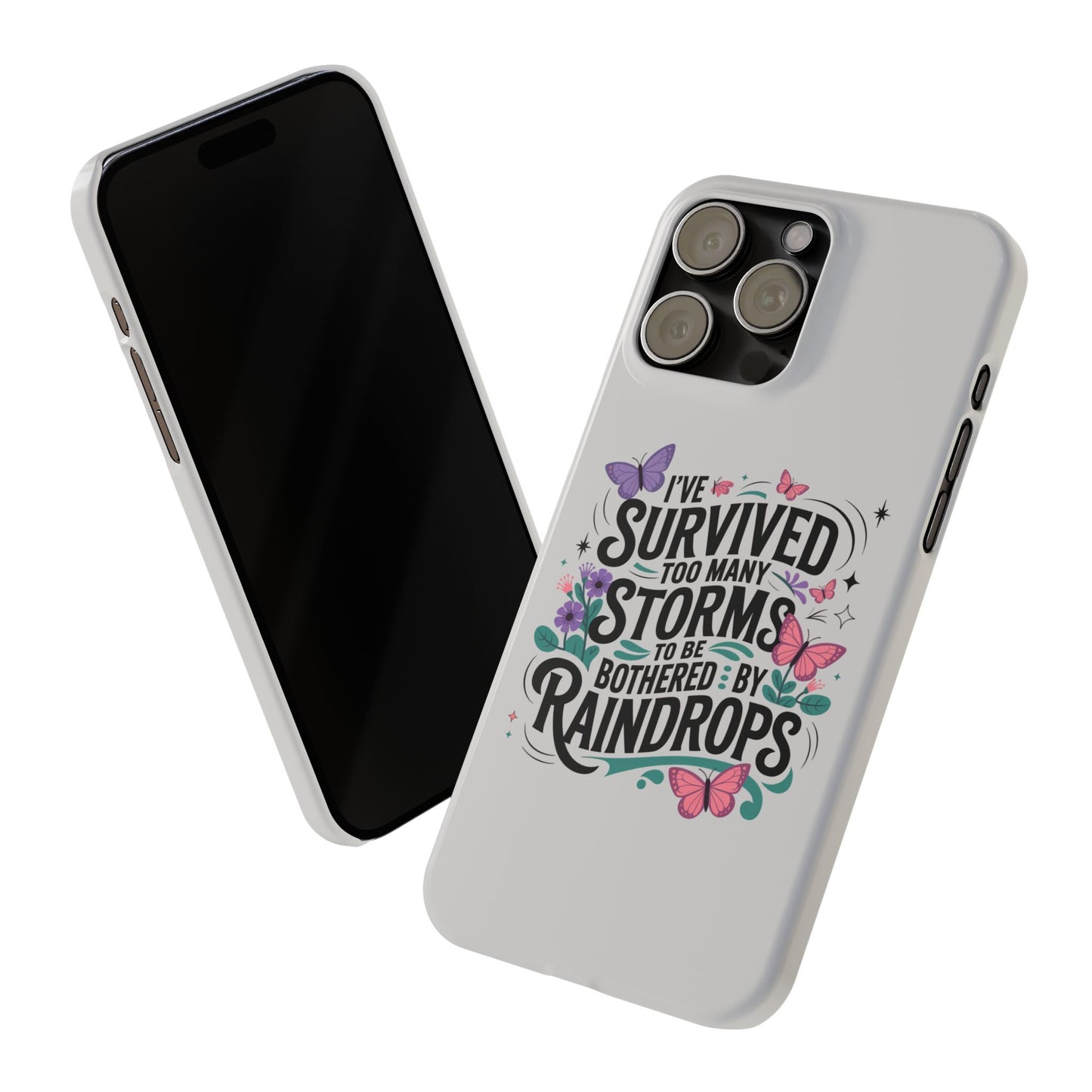 Inspirational Slim Phone Cases, Motivational Phone Cover, Butterfly Phone Case, Perfect Gift for Nature Lovers, Uplifting Phone Accessory