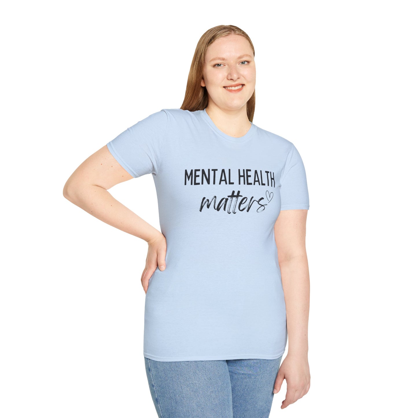 Mental Health Matters Unisex Softstyle T-Shirt, Inspirational Tee, Self-Care Gift, Awareness Apparel, Casual Wear