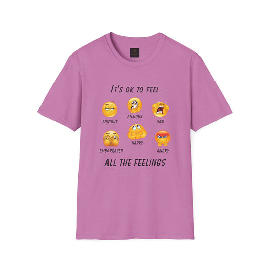 Emotional Awareness T-Shirt, Feelings Tee, Unisex Graphic Tee, Comfortable Everyday Wear, Gift for Friends and Family