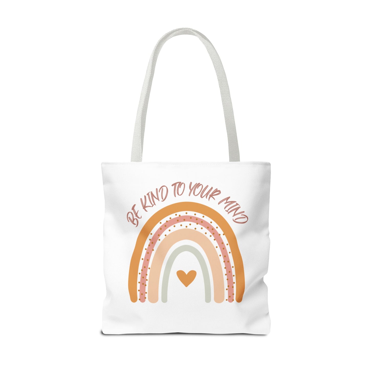 Rainbow Motivational Tote Bag, Eco-Friendly Shopper, Mindfulness Gift, Everyday Carryall, Inspirational Bag, Cute Rainbows