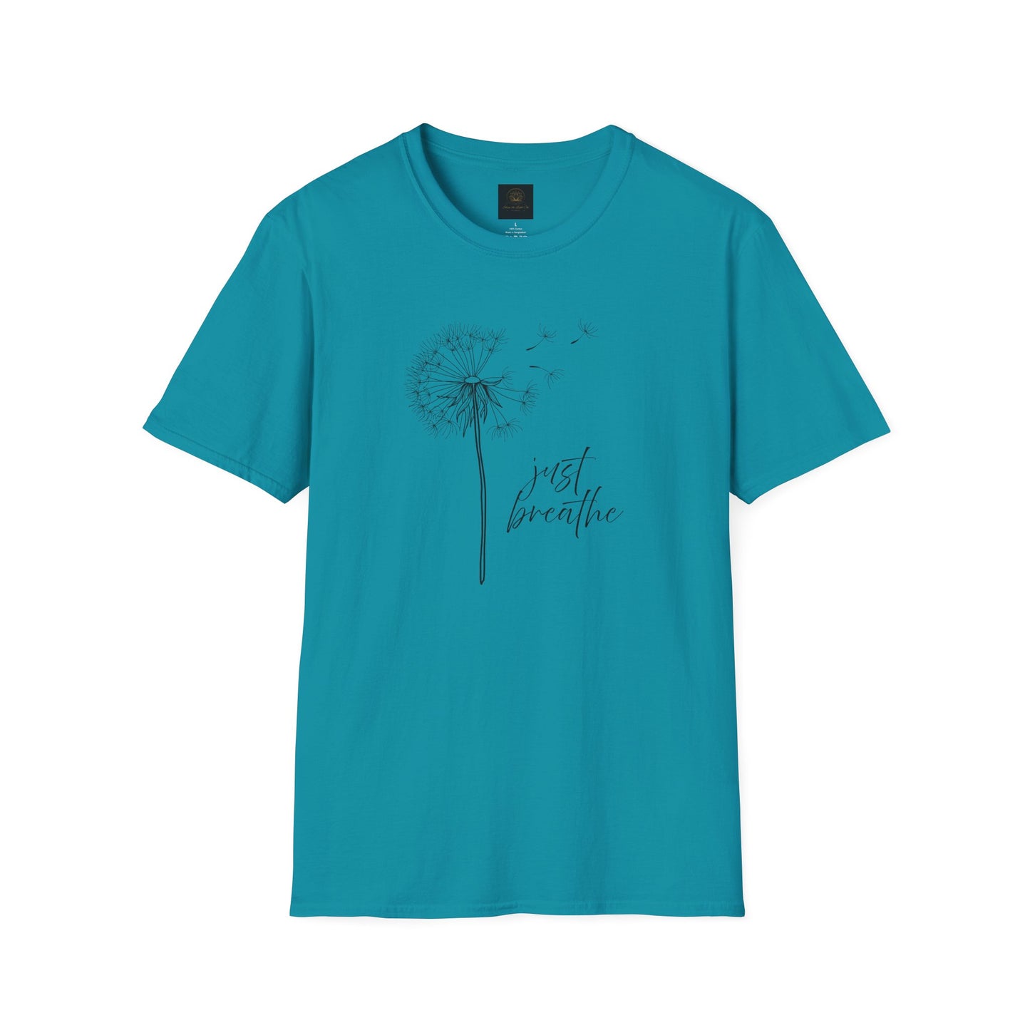 Unisex Softstyle T-Shirt with 'Just Breathe' Design - Relaxed Fit Tee for Mindfulness, Gift for Yoga Lovers, Relaxation Apparel, [...]