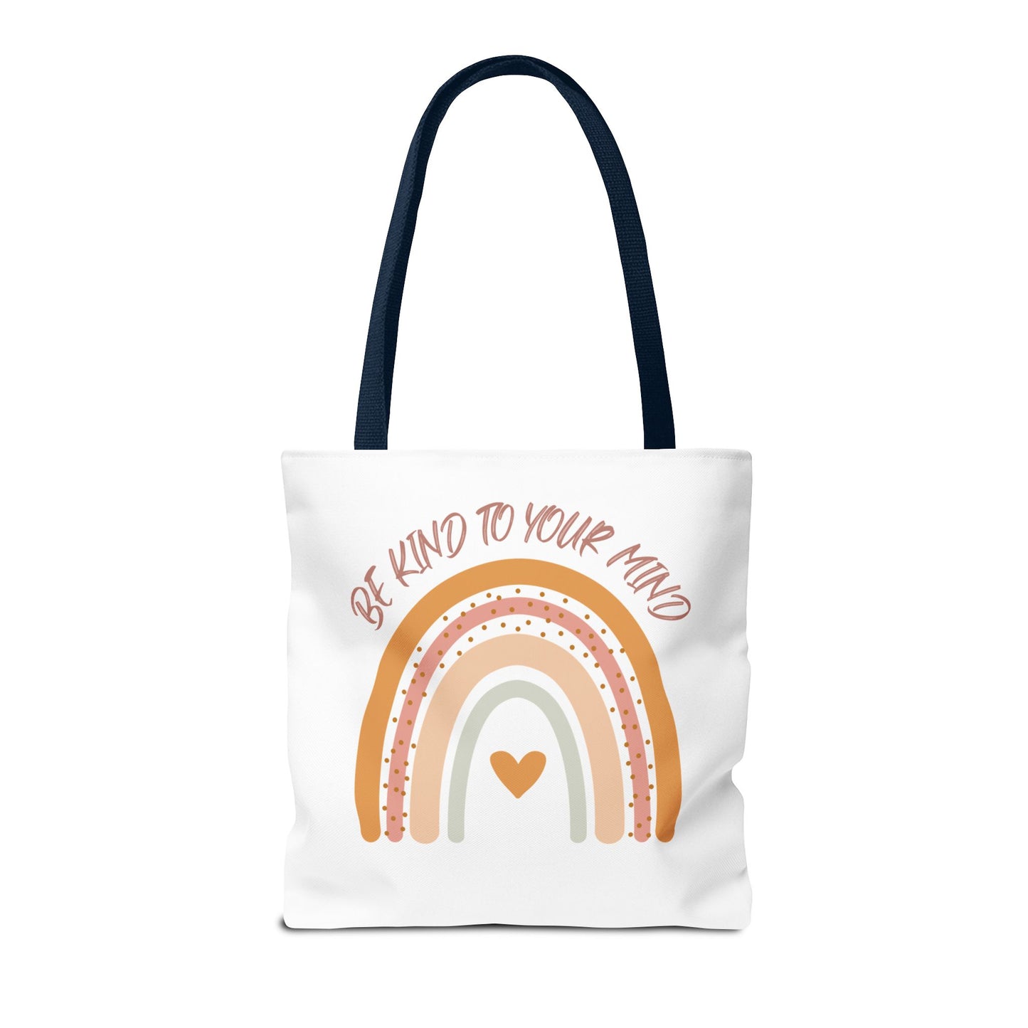 Rainbow Motivational Tote Bag, Eco-Friendly Shopper, Mindfulness Gift, Everyday Carryall, Inspirational Bag, Cute Rainbows