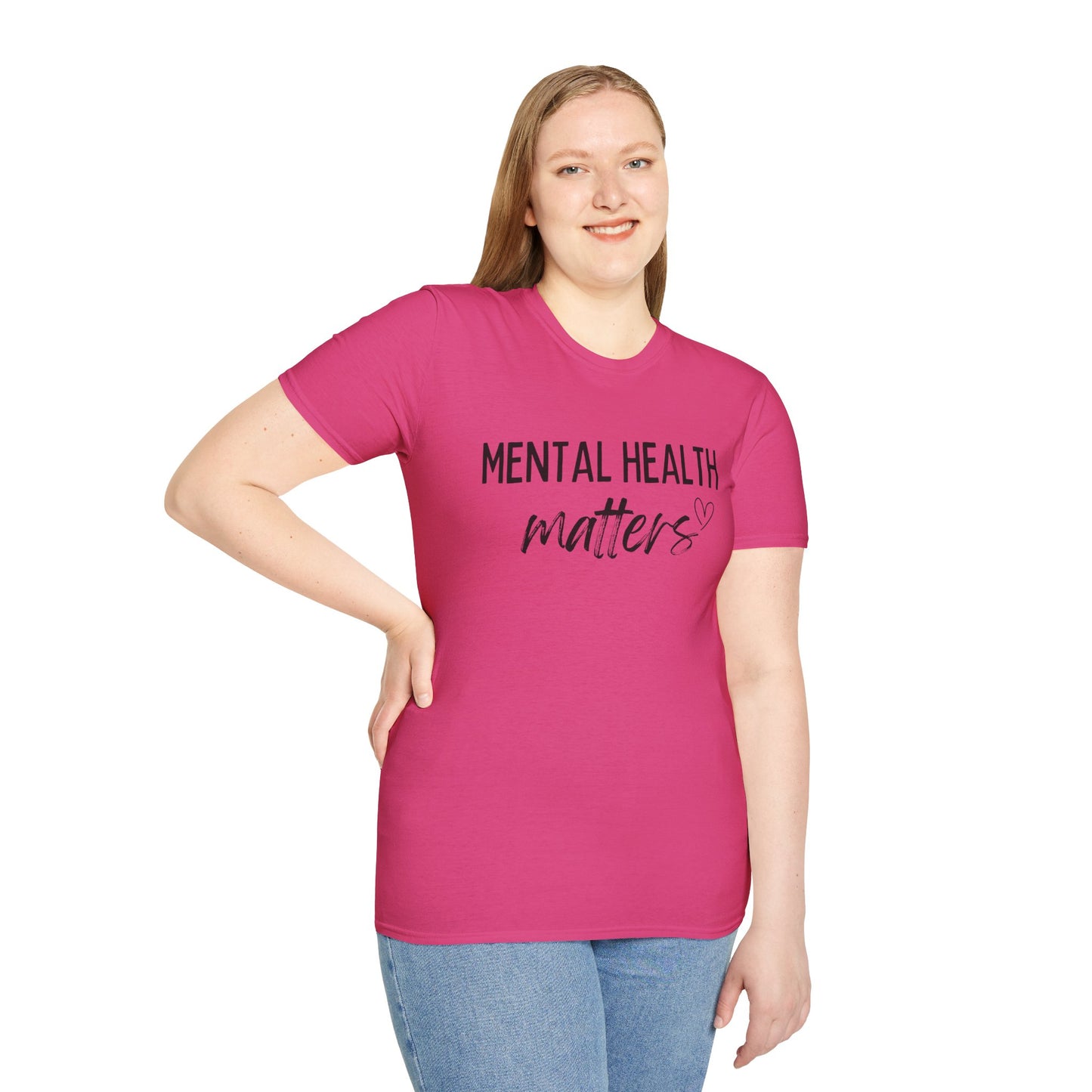 Mental Health Matters Unisex Softstyle T-Shirt, Inspirational Tee, Self-Care Gift, Awareness Apparel, Casual Wear