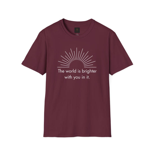 Inspirational Sun Graphic T-Shirt, Positive Quote Tee, Everyday Casual Wear, Gift for Friends, Unisex Apparel