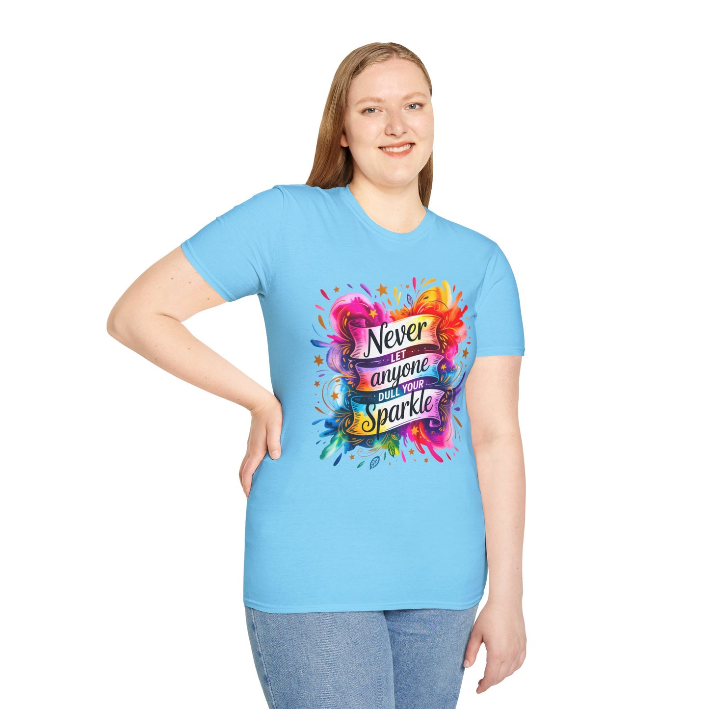 "Never Let Anyone Dull Your Sparkle - Perfect for Gifts, Casual Wear, Celebrations, Pride, Motivation