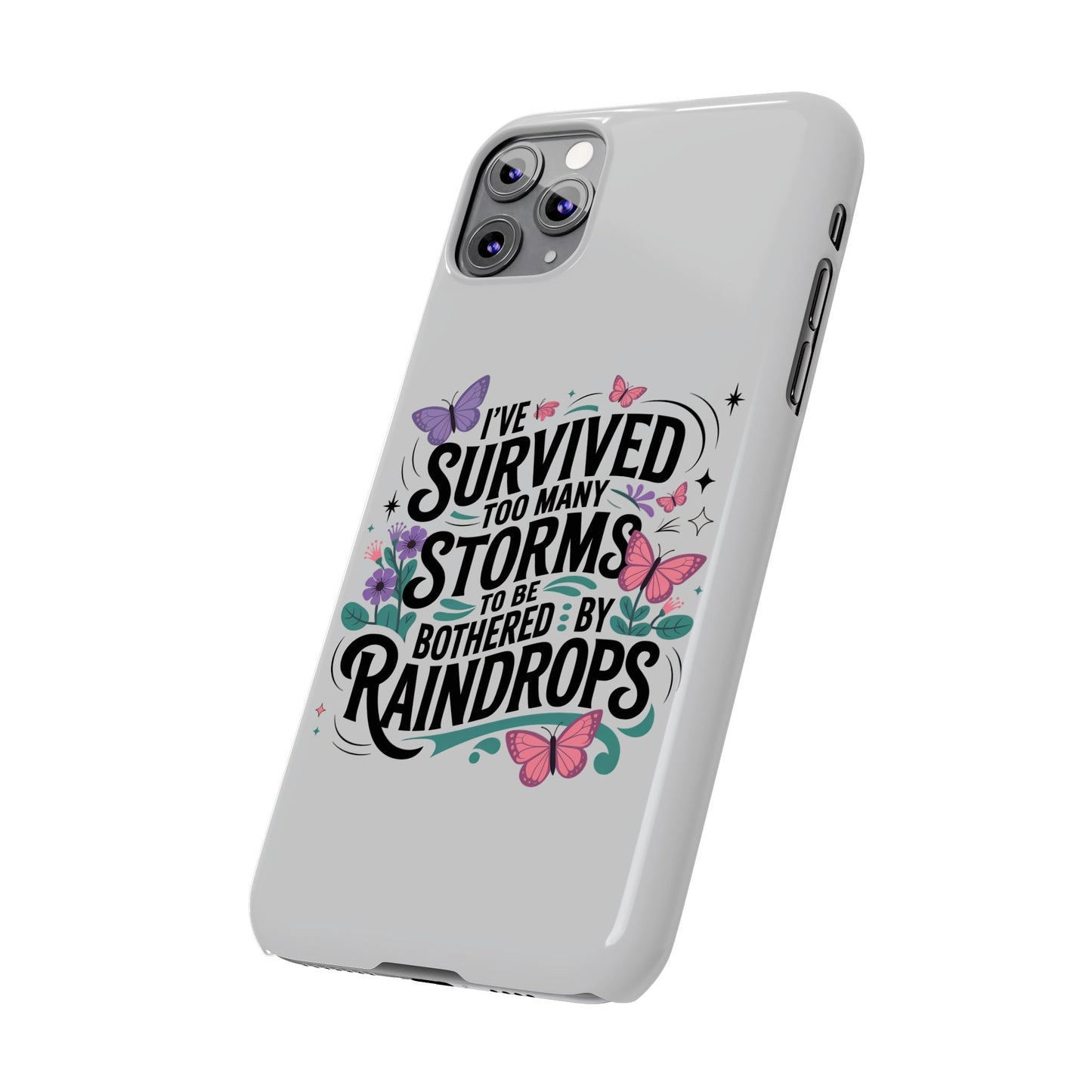 Inspirational Slim Phone Cases, Motivational Phone Cover, Butterfly Phone Case, Perfect Gift for Nature Lovers, Uplifting Phone Accessory