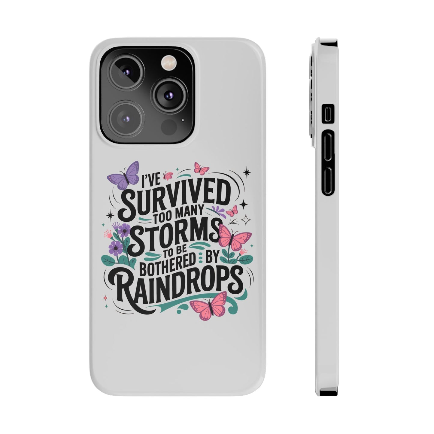 Inspirational Slim Phone Cases, Motivational Phone Cover, Butterfly Phone Case, Perfect Gift for Nature Lovers, Uplifting Phone Accessory