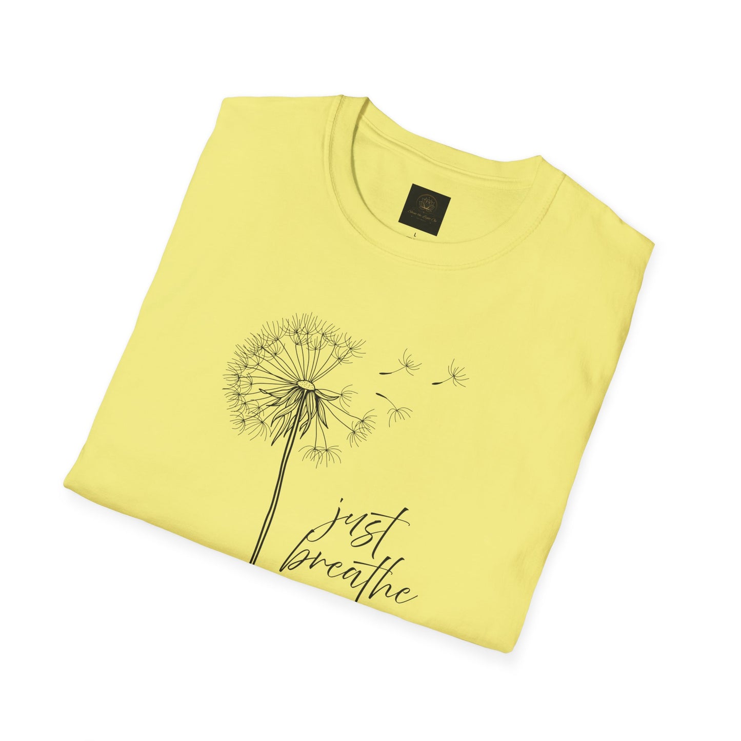 Unisex Softstyle T-Shirt with 'Just Breathe' Design - Relaxed Fit Tee for Mindfulness, Gift for Yoga Lovers, Relaxation Apparel, [...]