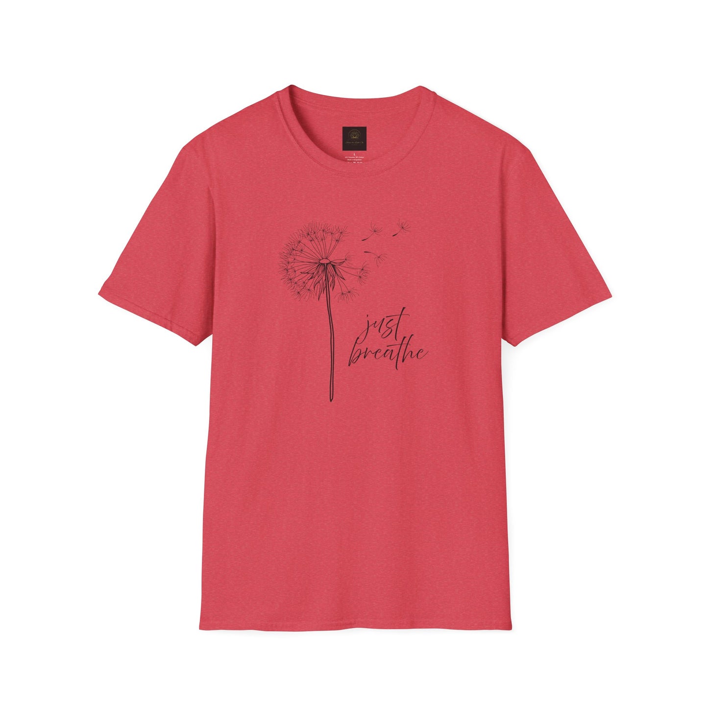 Unisex Softstyle T-Shirt with 'Just Breathe' Design - Relaxed Fit Tee for Mindfulness, Gift for Yoga Lovers, Relaxation Apparel, [...]