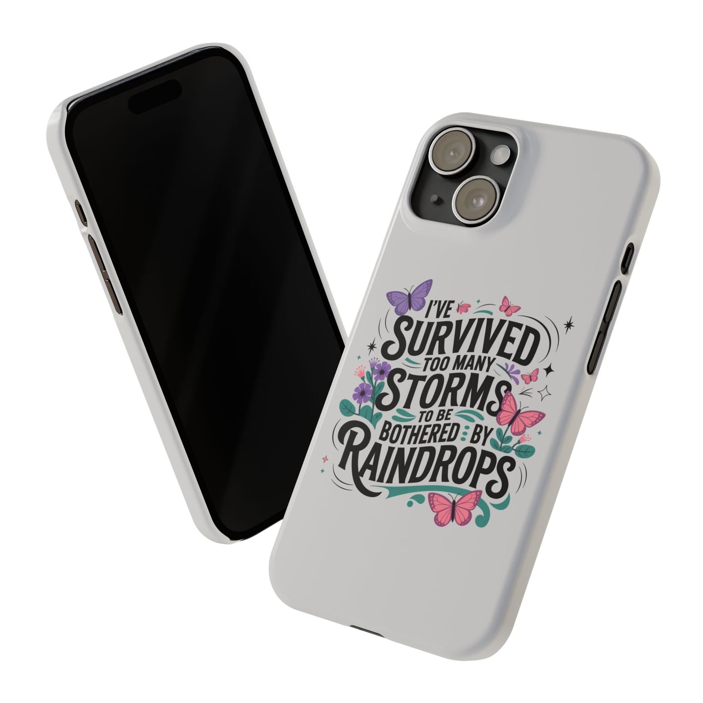Inspirational Slim Phone Cases, Motivational Phone Cover, Butterfly Phone Case, Perfect Gift for Nature Lovers, Uplifting Phone Accessory