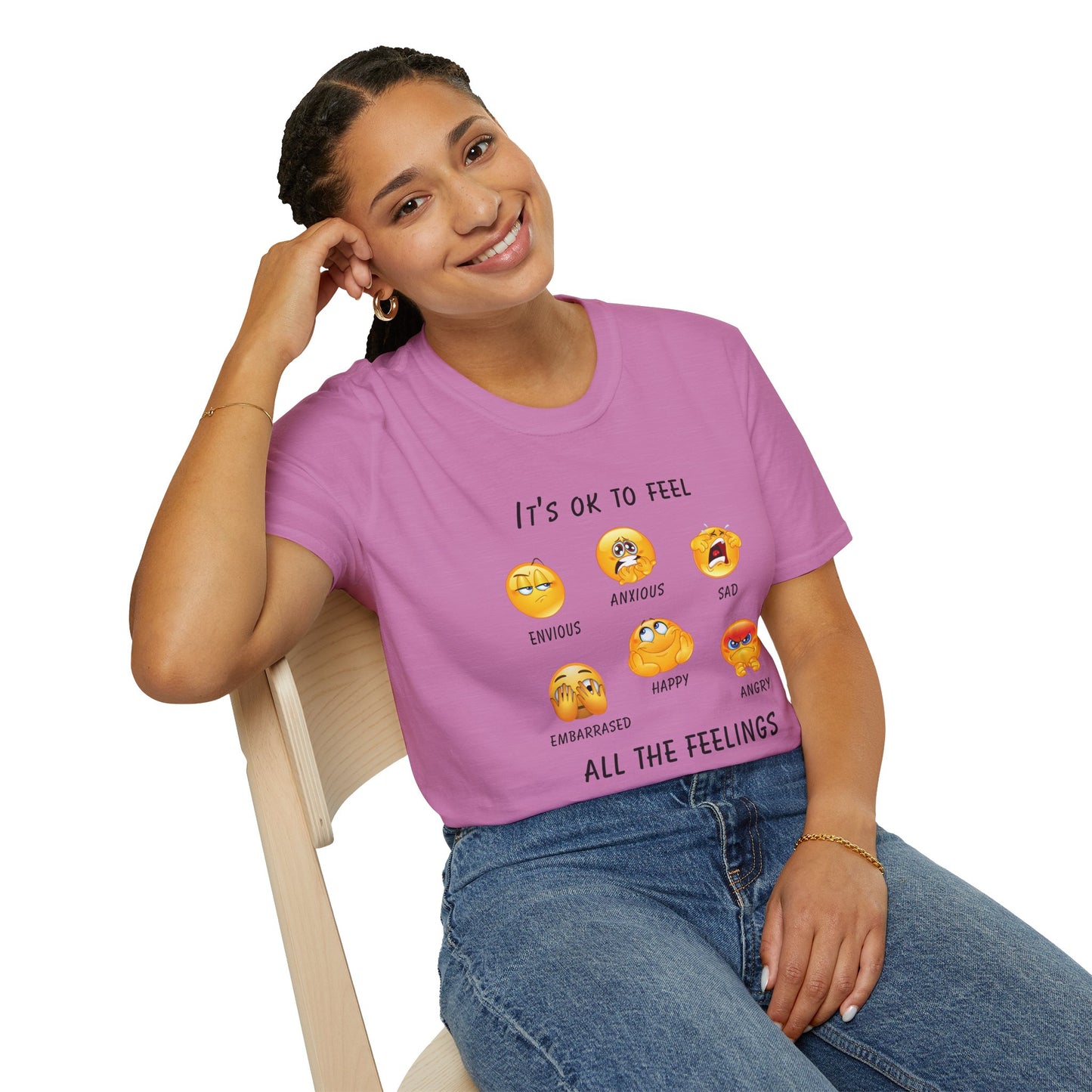 Emotional Awareness T-Shirt, Feelings Tee, Unisex Graphic Tee, Comfortable Everyday Wear, Gift for Friends and Family