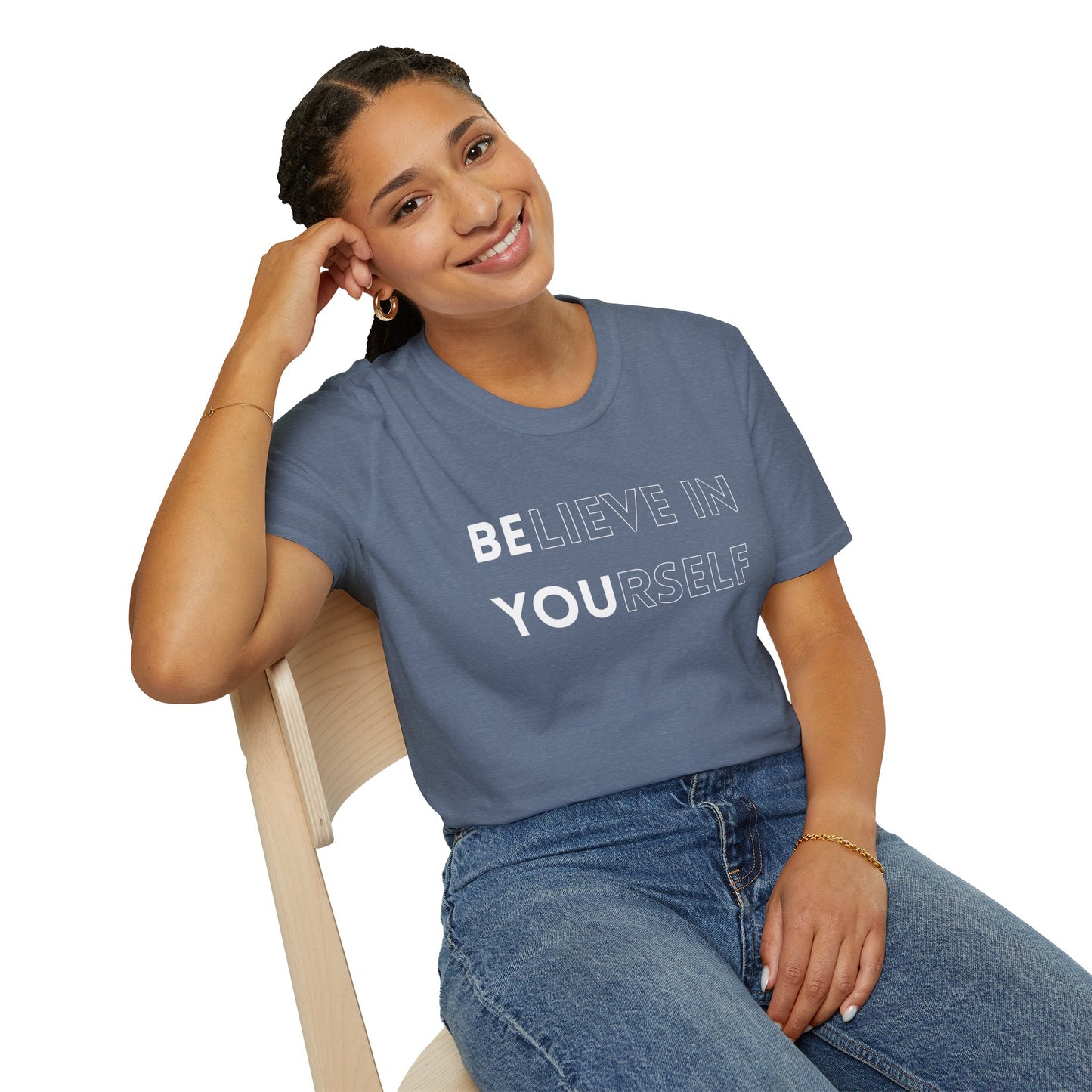 Inspirational Unisex T-Shirt, Motivational Tee, Believe in Yourself, Gift for Friends, Positive Vibes, Casual Wear, Everyday Apparel