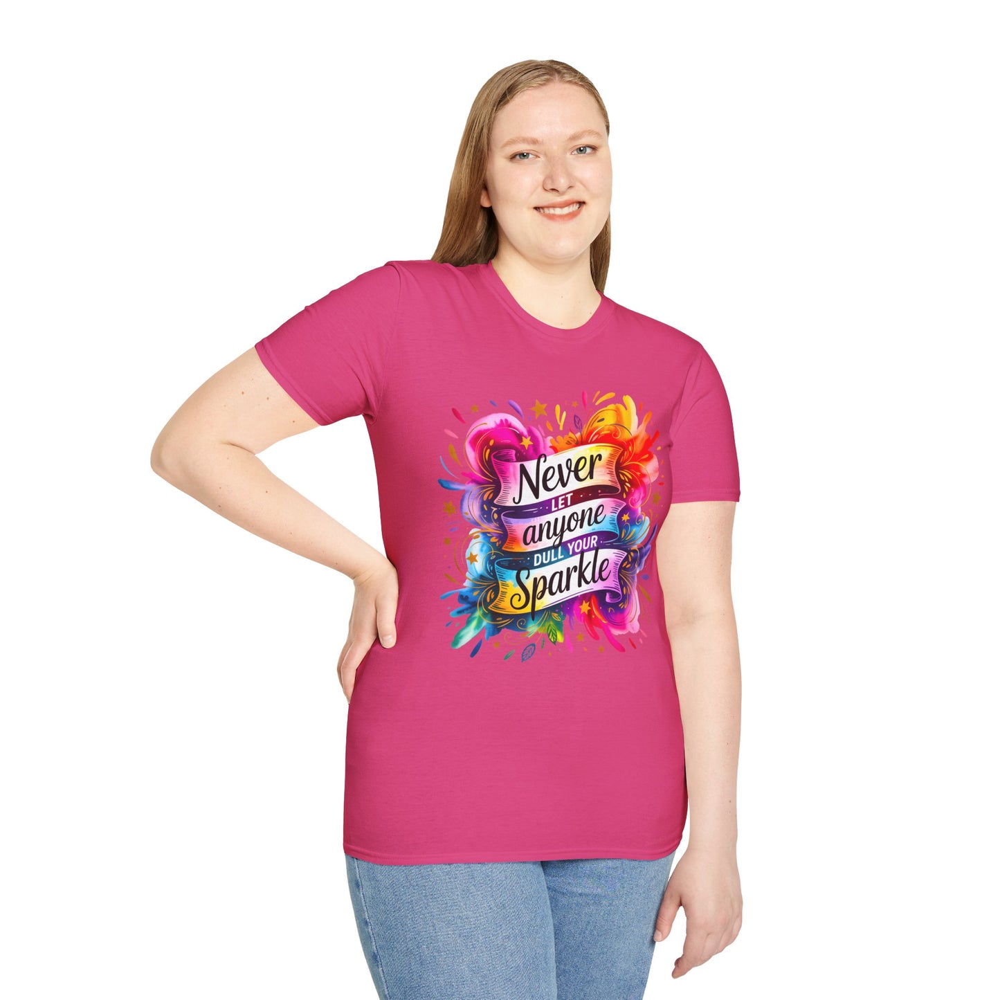 "Never Let Anyone Dull Your Sparkle - Perfect for Gifts, Casual Wear, Celebrations, Pride, Motivation