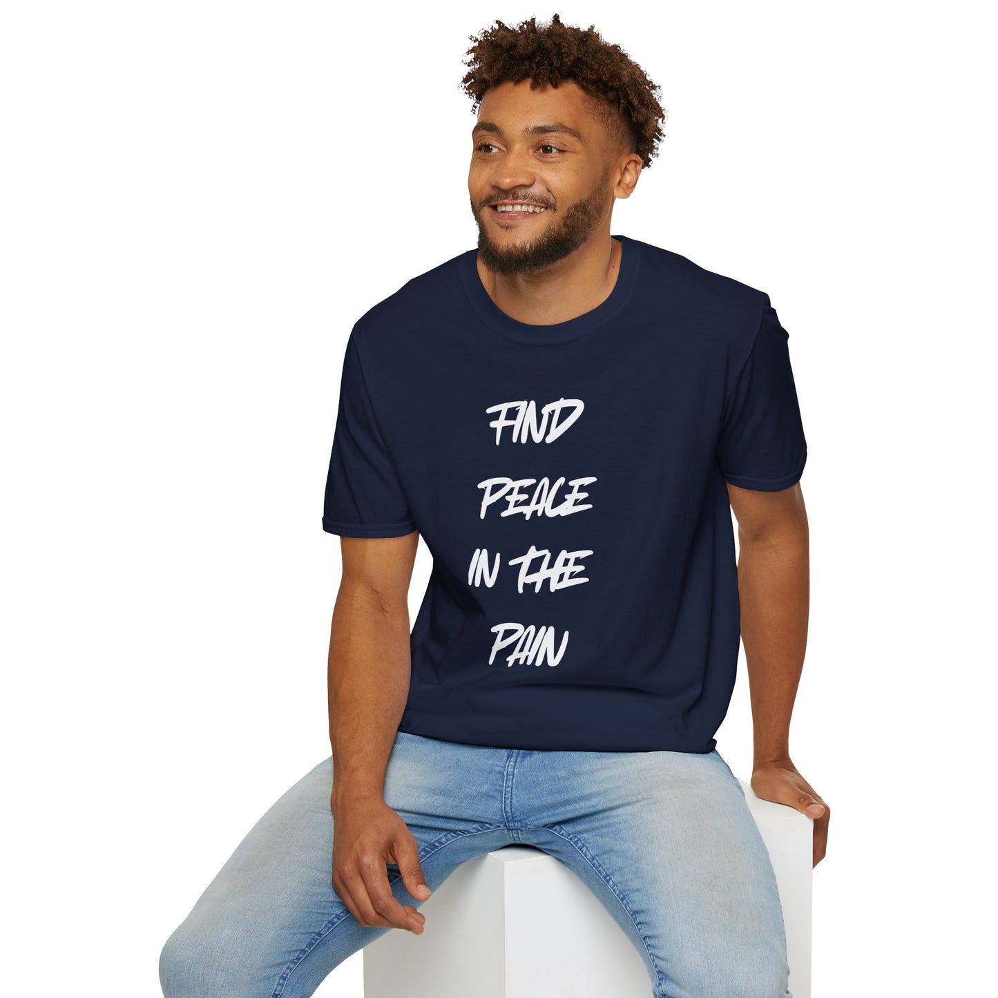 Find Peace in the Pain Unisex Softstyle T-Shirt - Empowering Tee for Mindfulness, Stress Relief, Self-Care, Gift for Friends, [...]