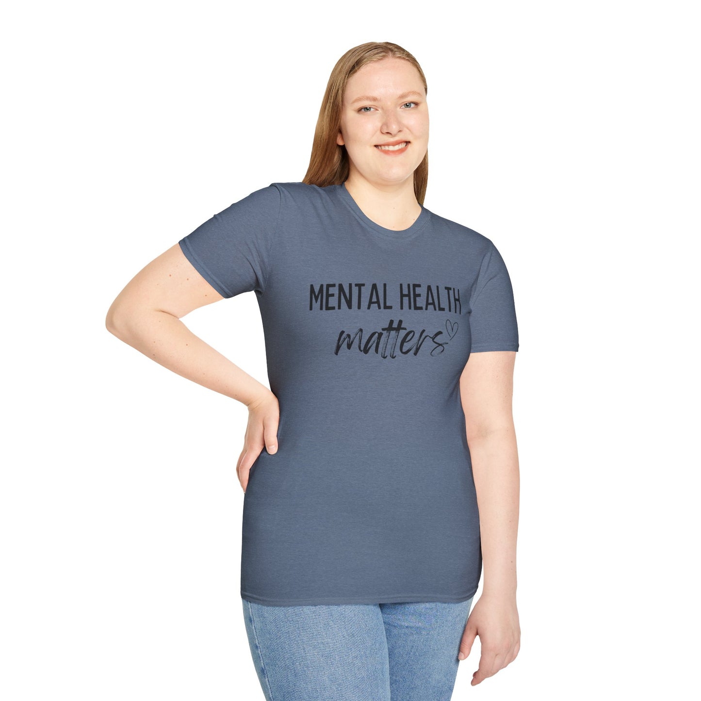 Mental Health Matters Unisex Softstyle T-Shirt, Inspirational Tee, Self-Care Gift, Awareness Apparel, Casual Wear