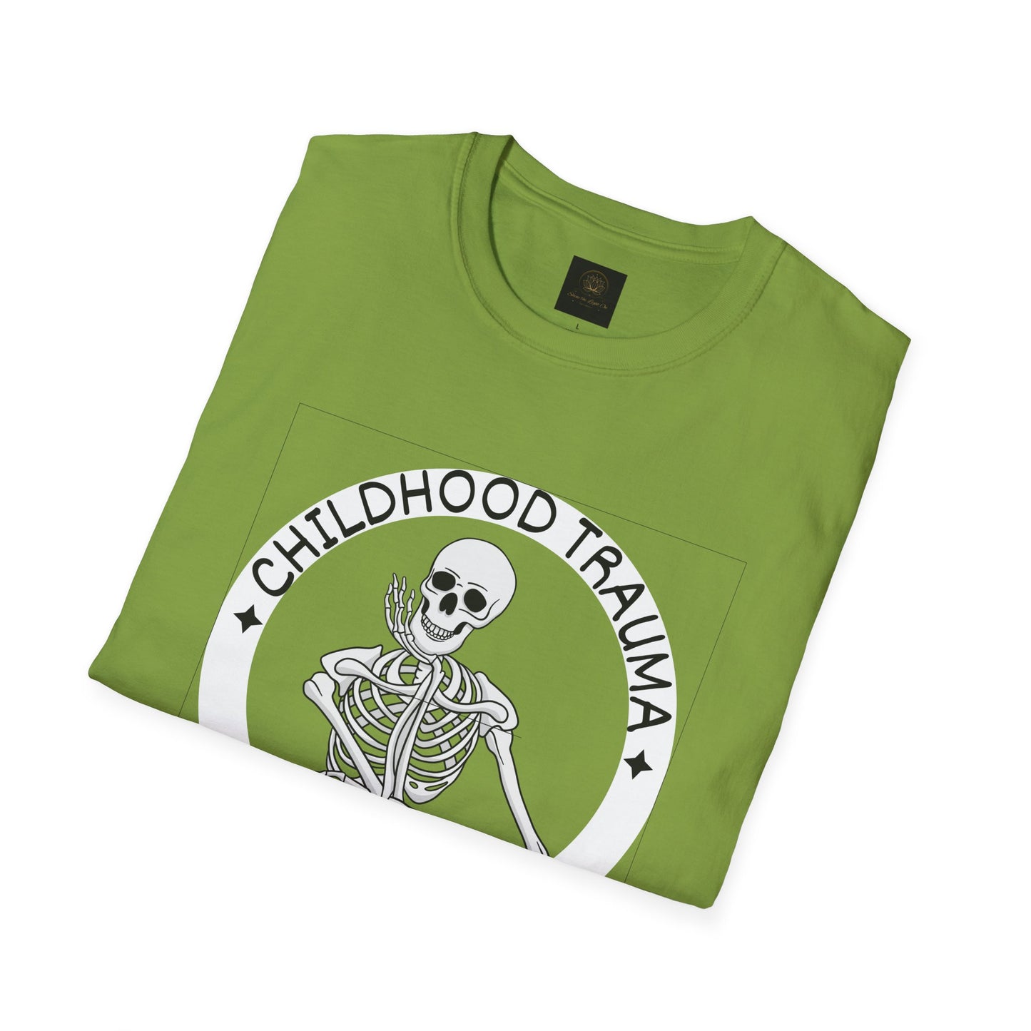 Funny Skeleton T-Shirt - Childhood Trauma Made Me Hilarious, Unisex Softstyle Tee