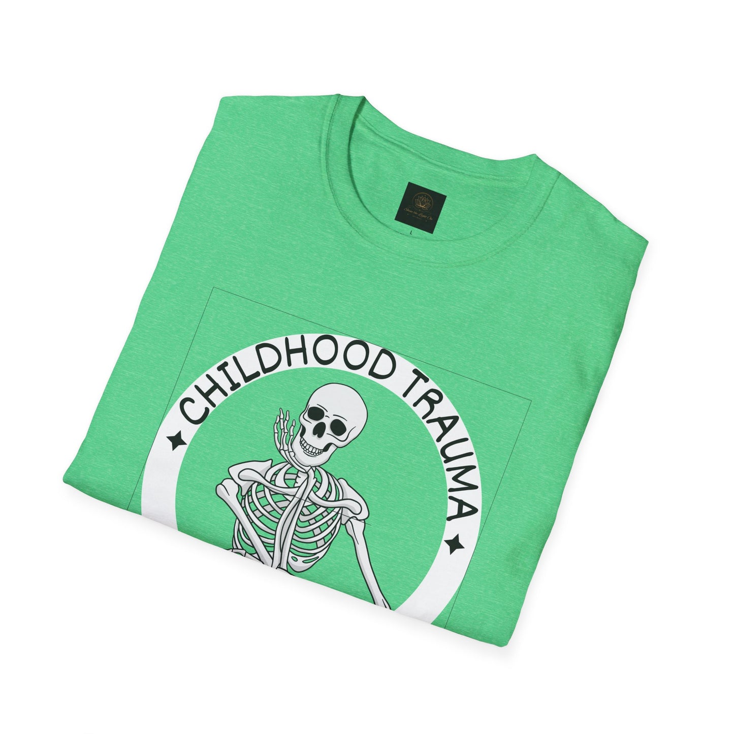 Funny Skeleton T-Shirt - Childhood Trauma Made Me Hilarious, Unisex Softstyle Tee