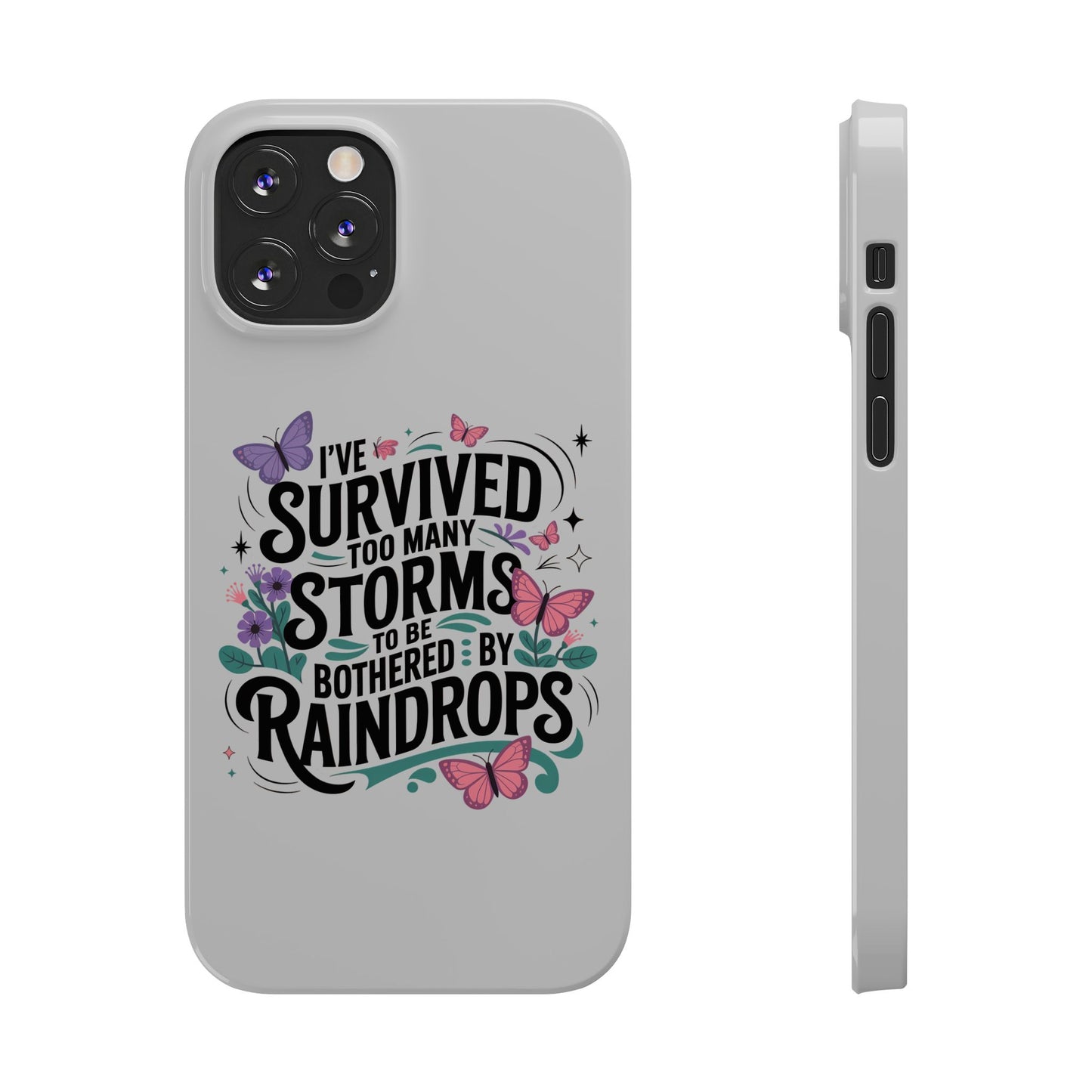 Inspirational Slim Phone Cases, Motivational Phone Cover, Butterfly Phone Case, Perfect Gift for Nature Lovers, Uplifting Phone Accessory