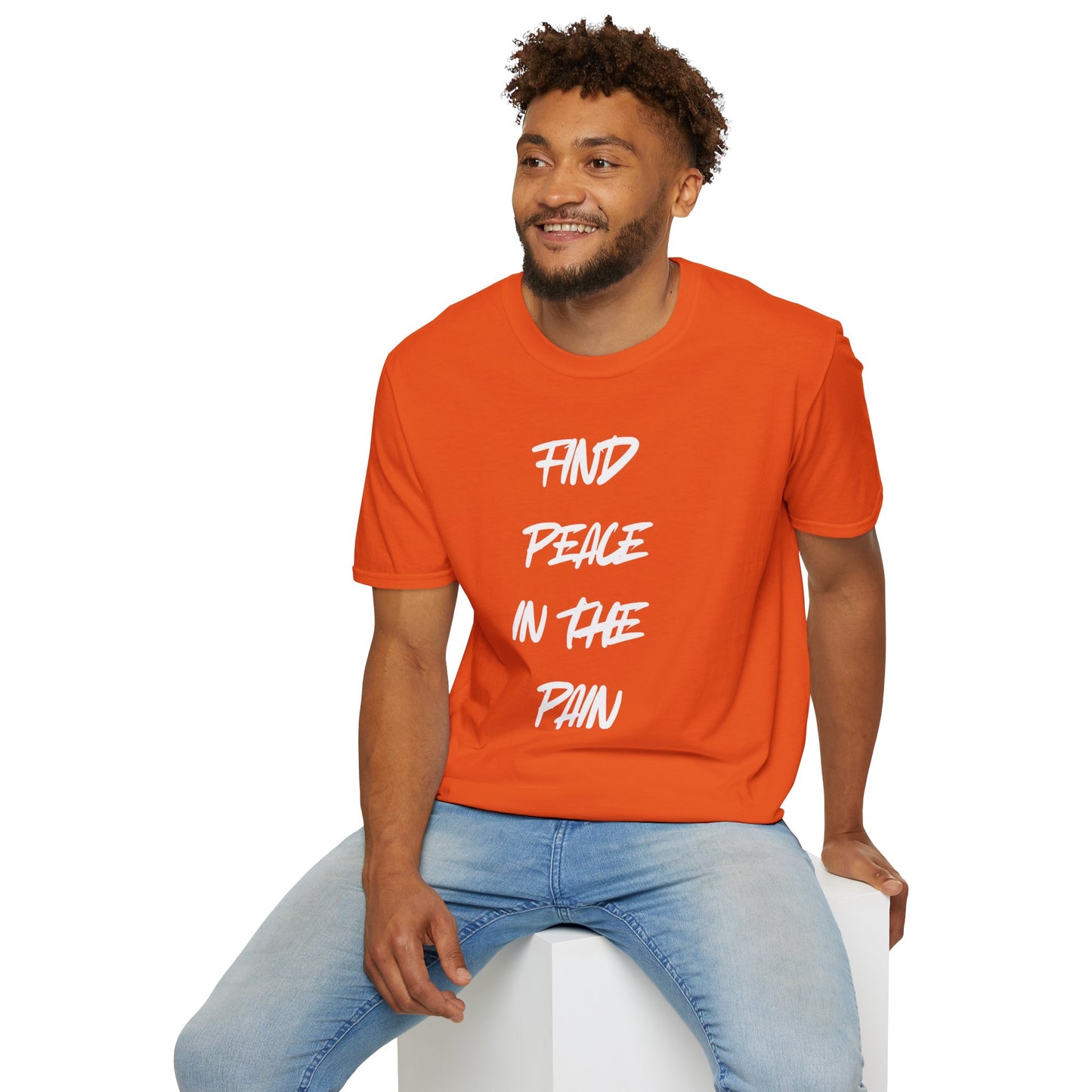 Find Peace in the Pain Unisex Softstyle T-Shirt - Empowering Tee for Mindfulness, Stress Relief, Self-Care, Gift for Friends, [...]