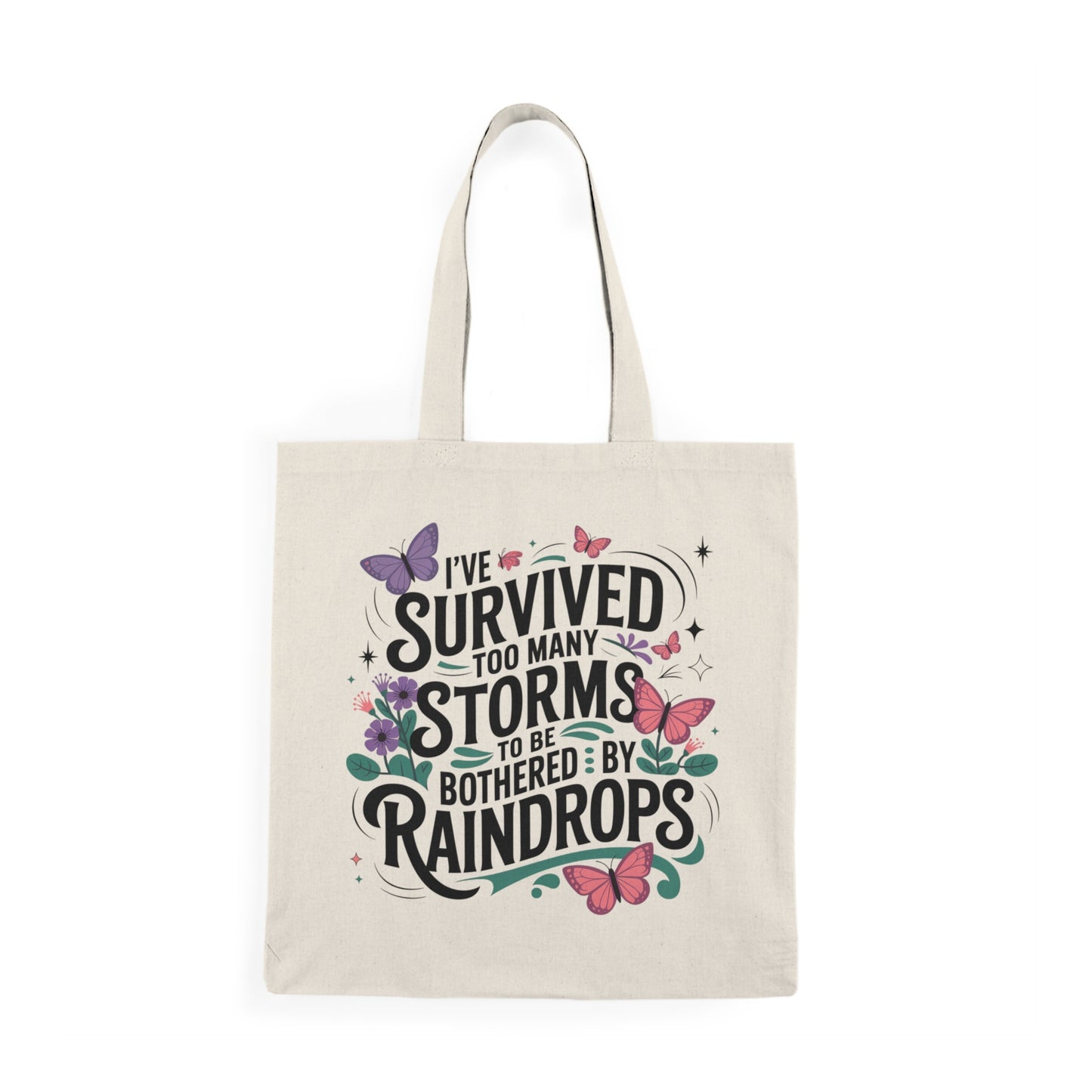 Inspirational Natural Tote Bag - Eco-Friendly Bag for Everyday Use, Gift for Friends, Motivational Quote, Stylish Shopping Bag, Green Living