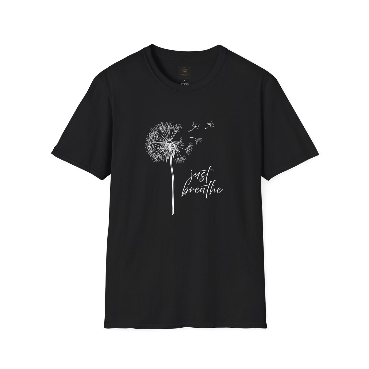 Unisex Softstyle T-Shirt with 'Just Breathe' Design - Relaxed Fit Tee for Mindfulness, Gift for Yoga Lovers, Relaxation Apparel, [...]