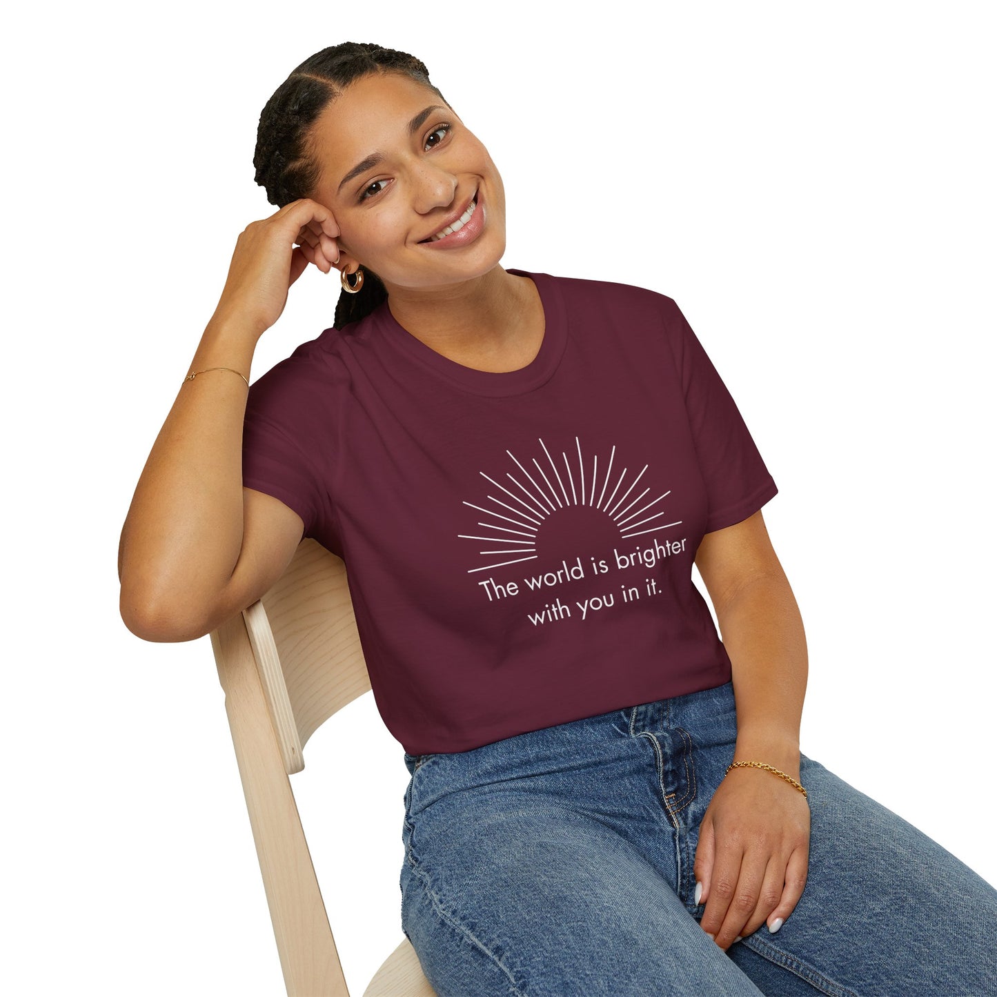 Inspirational Sun Graphic T-Shirt, Positive Quote Tee, Everyday Casual Wear, Gift for Friends, Unisex Apparel