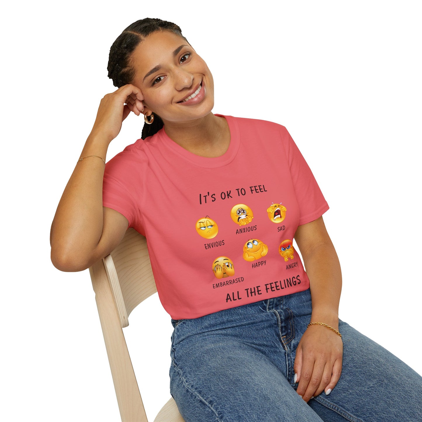 Emotional Awareness T-Shirt, Feelings Tee, Unisex Graphic Tee, Comfortable Everyday Wear, Gift for Friends and Family