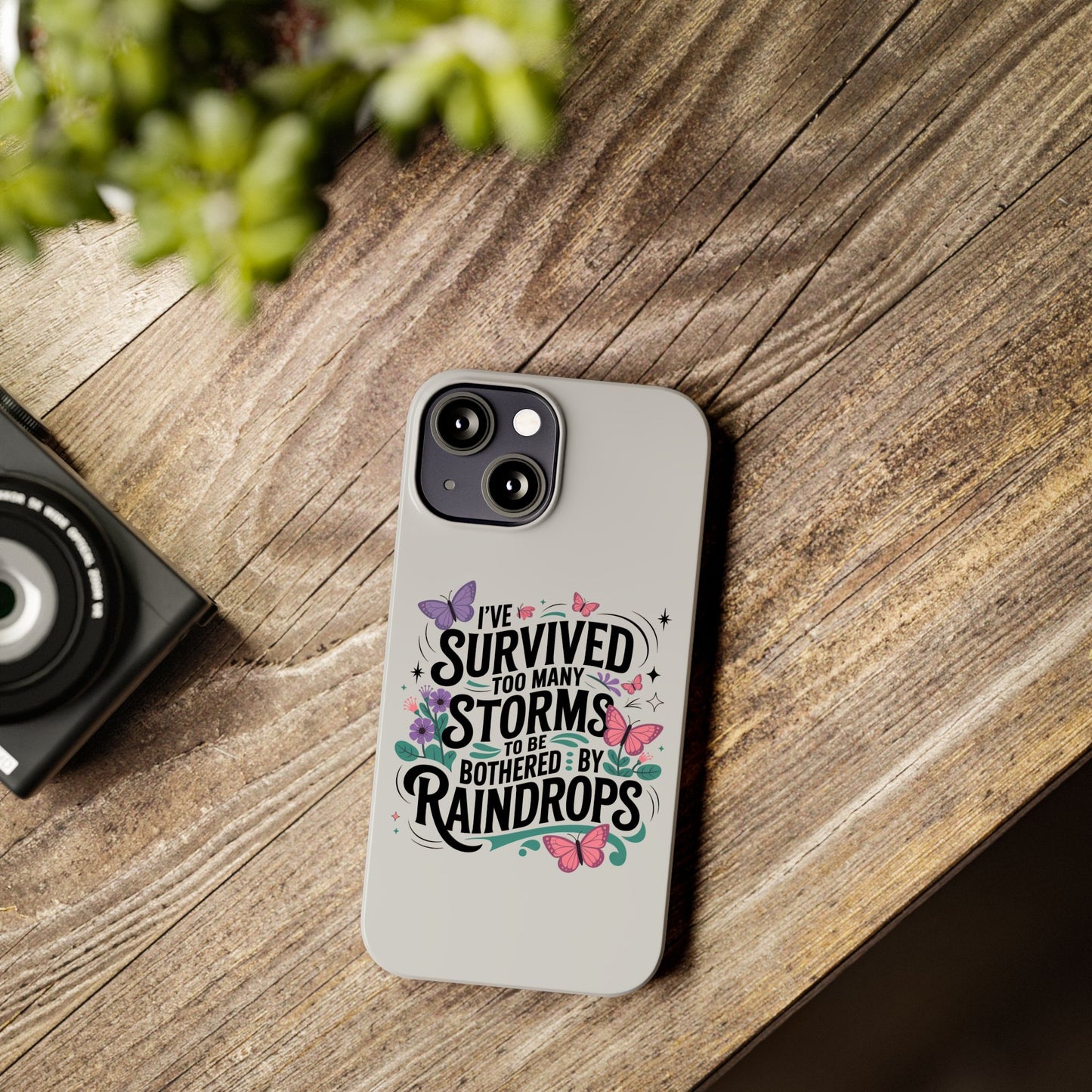 Inspirational Slim Phone Cases, Motivational Phone Cover, Butterfly Phone Case, Perfect Gift for Nature Lovers, Uplifting Phone Accessory