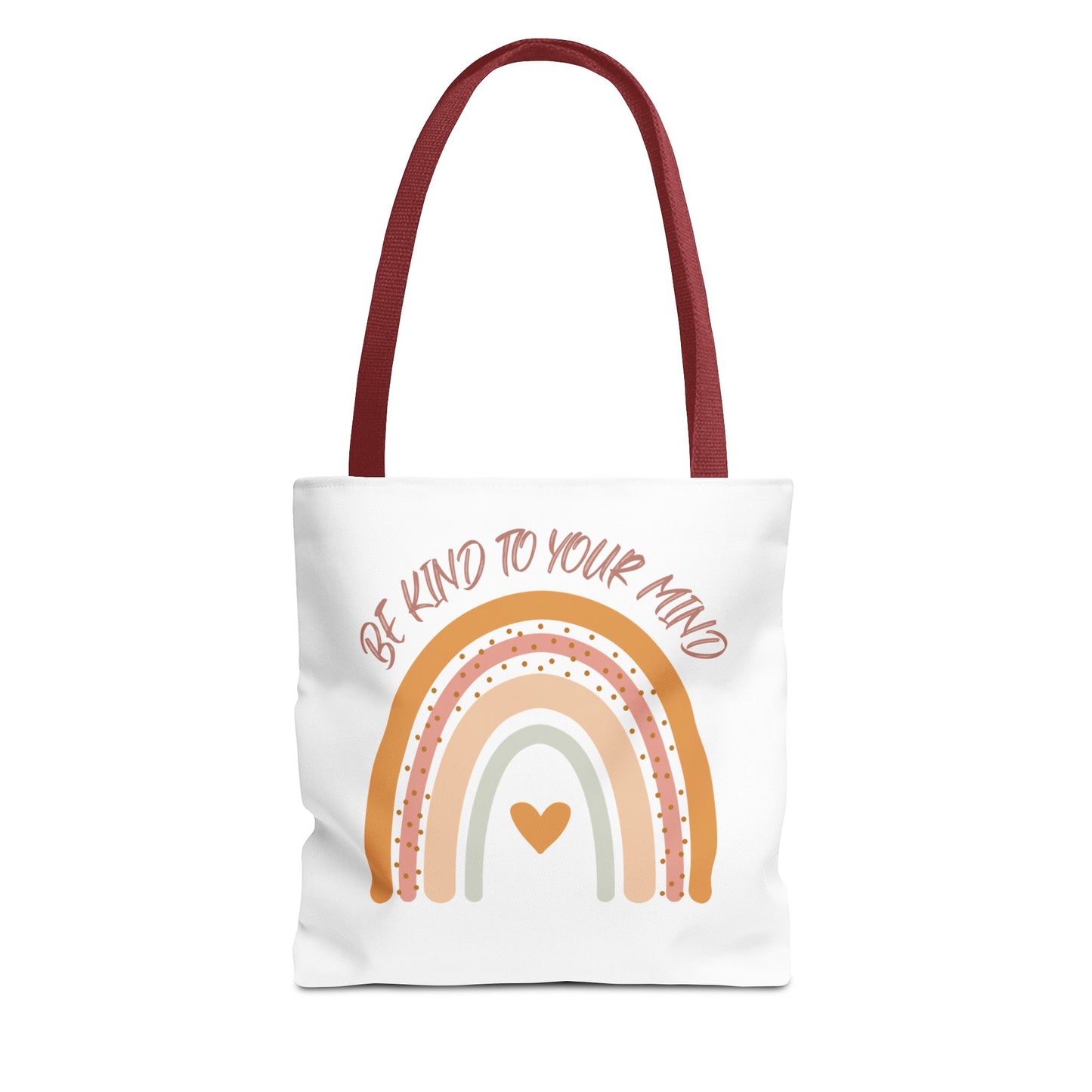 Rainbow Motivational Tote Bag, Eco-Friendly Shopper, Mindfulness Gift, Everyday Carryall, Inspirational Bag, Cute Rainbows