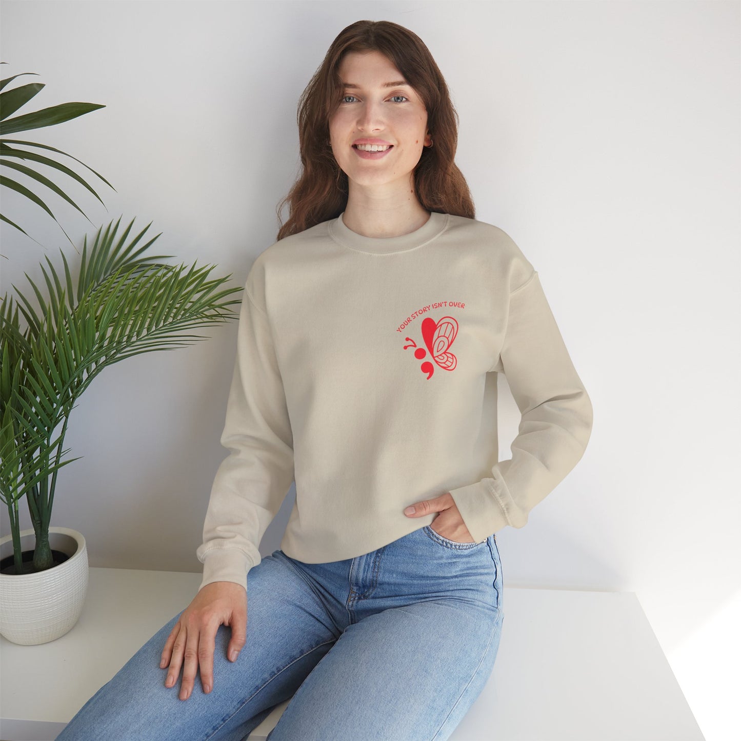 Inspirational Crewneck Sweatshirt with Butterfly Design, Motivational Gift for Friends, Cozy Unisex Sweater for All Occasions, Perfect [...]