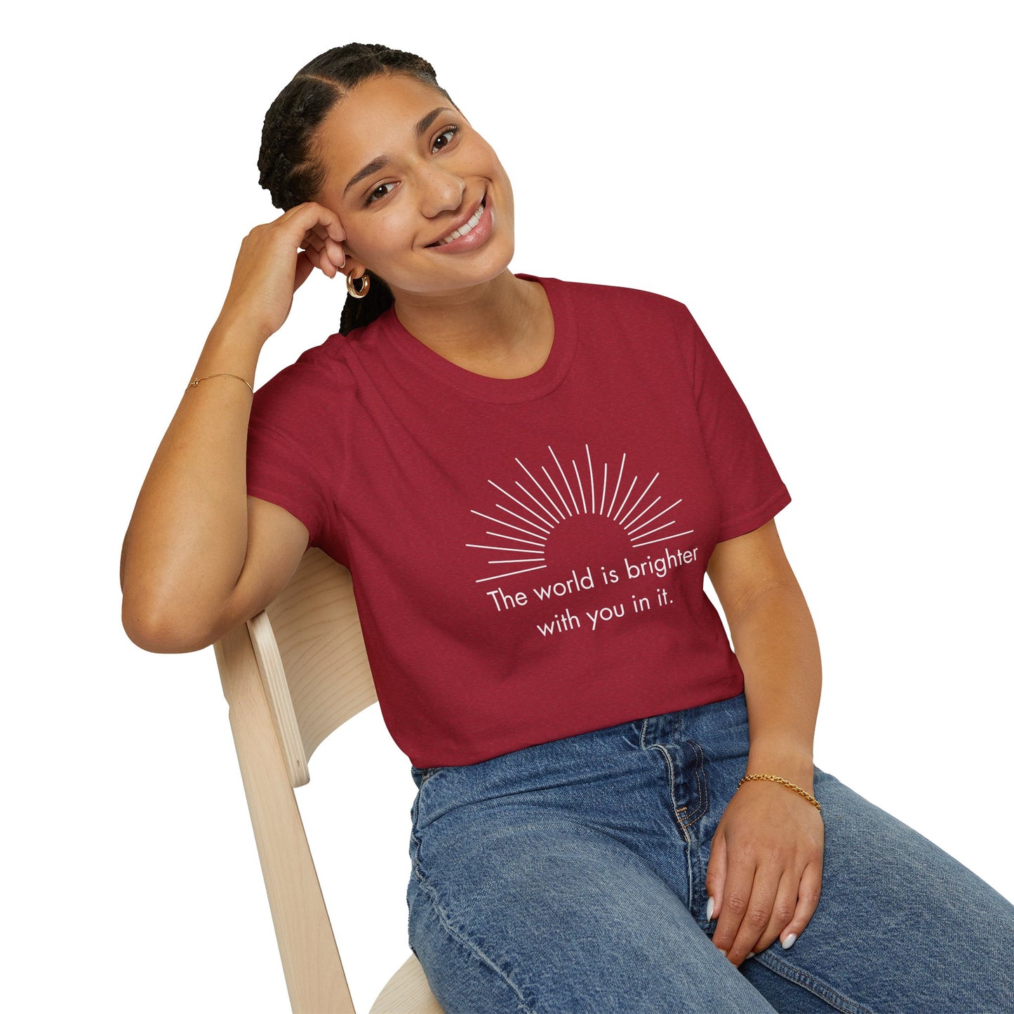 Inspirational Sun Graphic T-Shirt, Positive Quote Tee, Everyday Casual Wear, Gift for Friends, Unisex Apparel