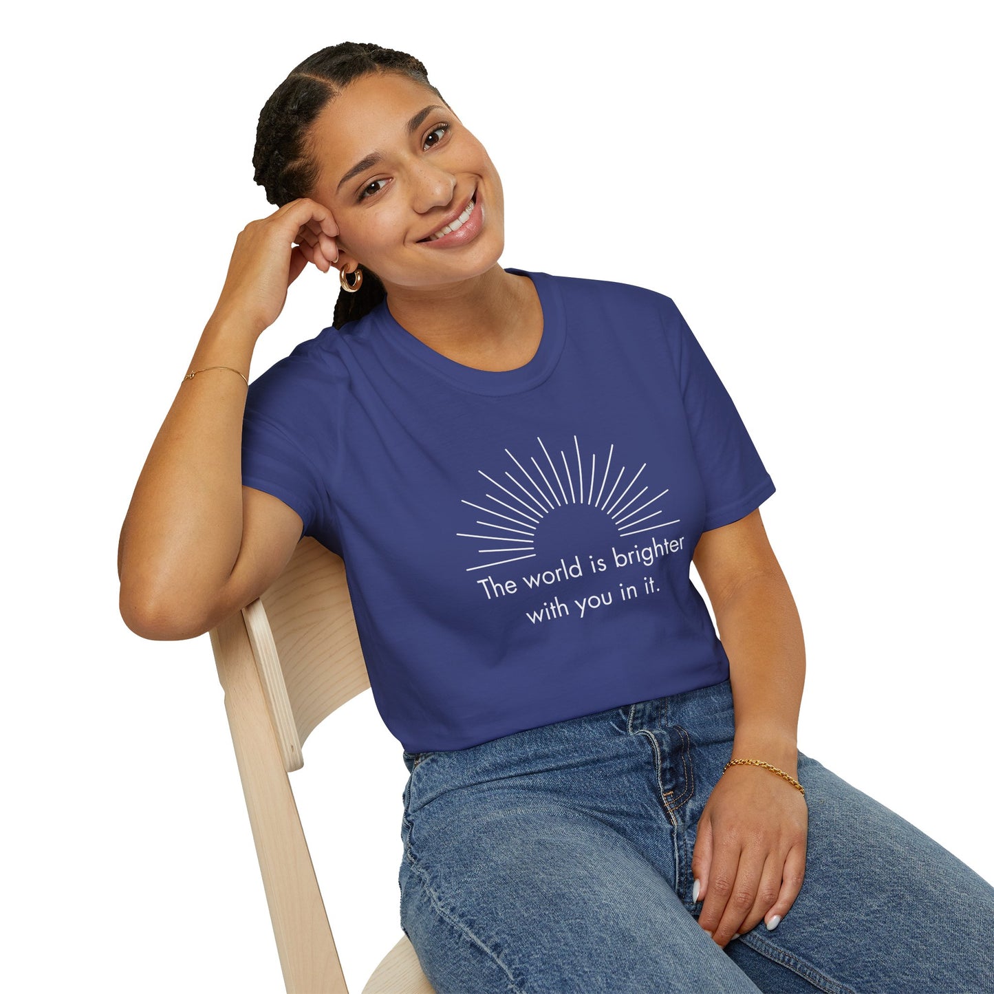 Inspirational Sun Graphic T-Shirt, Positive Quote Tee, Everyday Casual Wear, Gift for Friends, Unisex Apparel