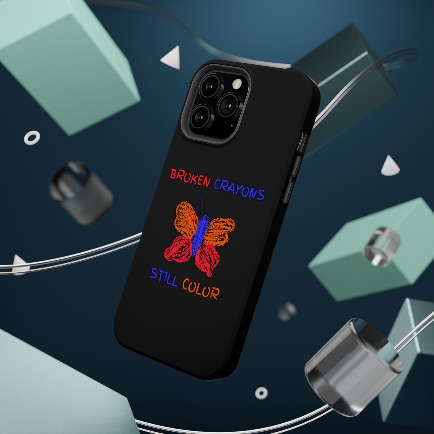 Inspirational Magnetic Tough Cases, Butterfly Phone Case, Motivational Phone Cover, Unique Gift for Her, Colorful Phone Accessories