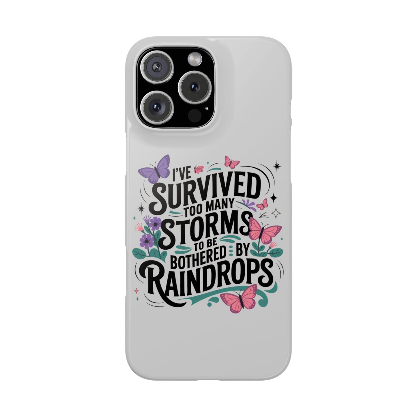 Inspirational Slim Phone Cases, Motivational Phone Cover, Butterfly Phone Case, Perfect Gift for Nature Lovers, Uplifting Phone Accessory