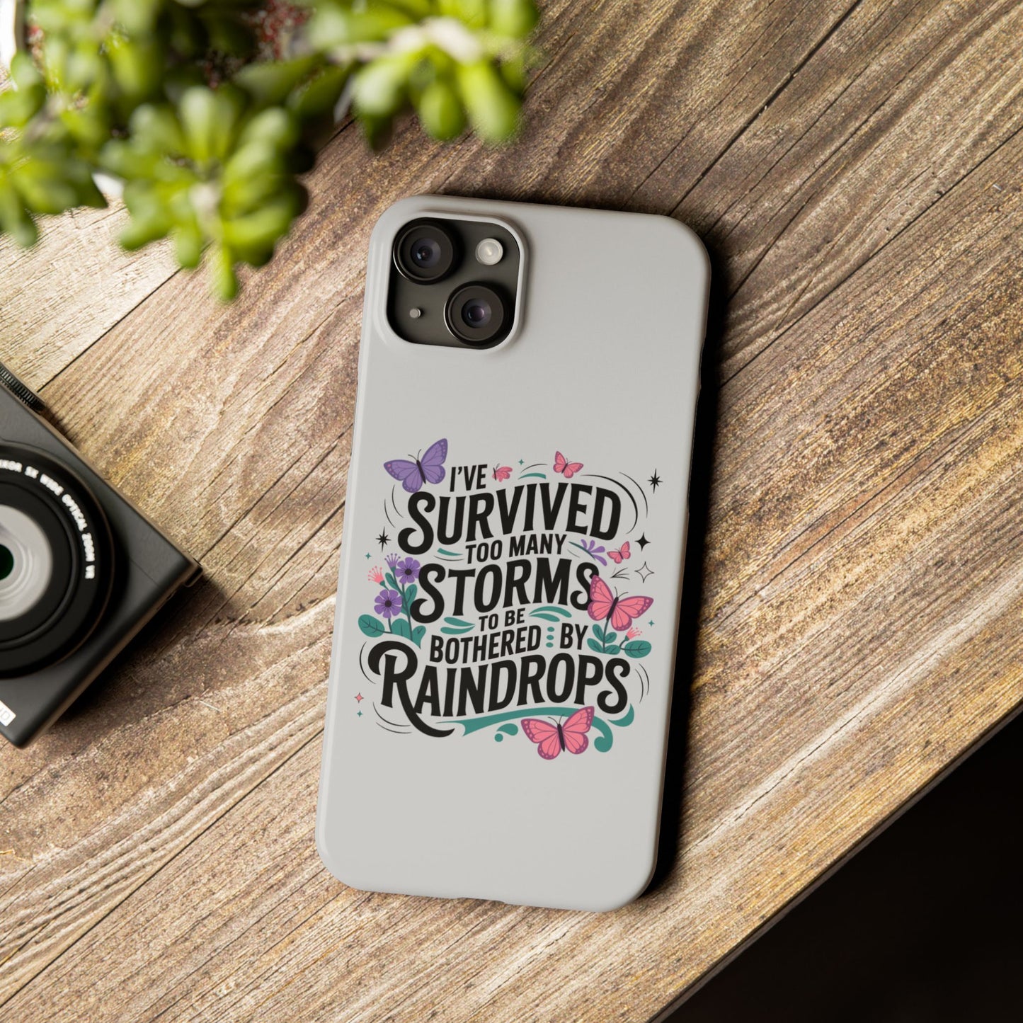 Inspirational Slim Phone Cases, Motivational Phone Cover, Butterfly Phone Case, Perfect Gift for Nature Lovers, Uplifting Phone Accessory